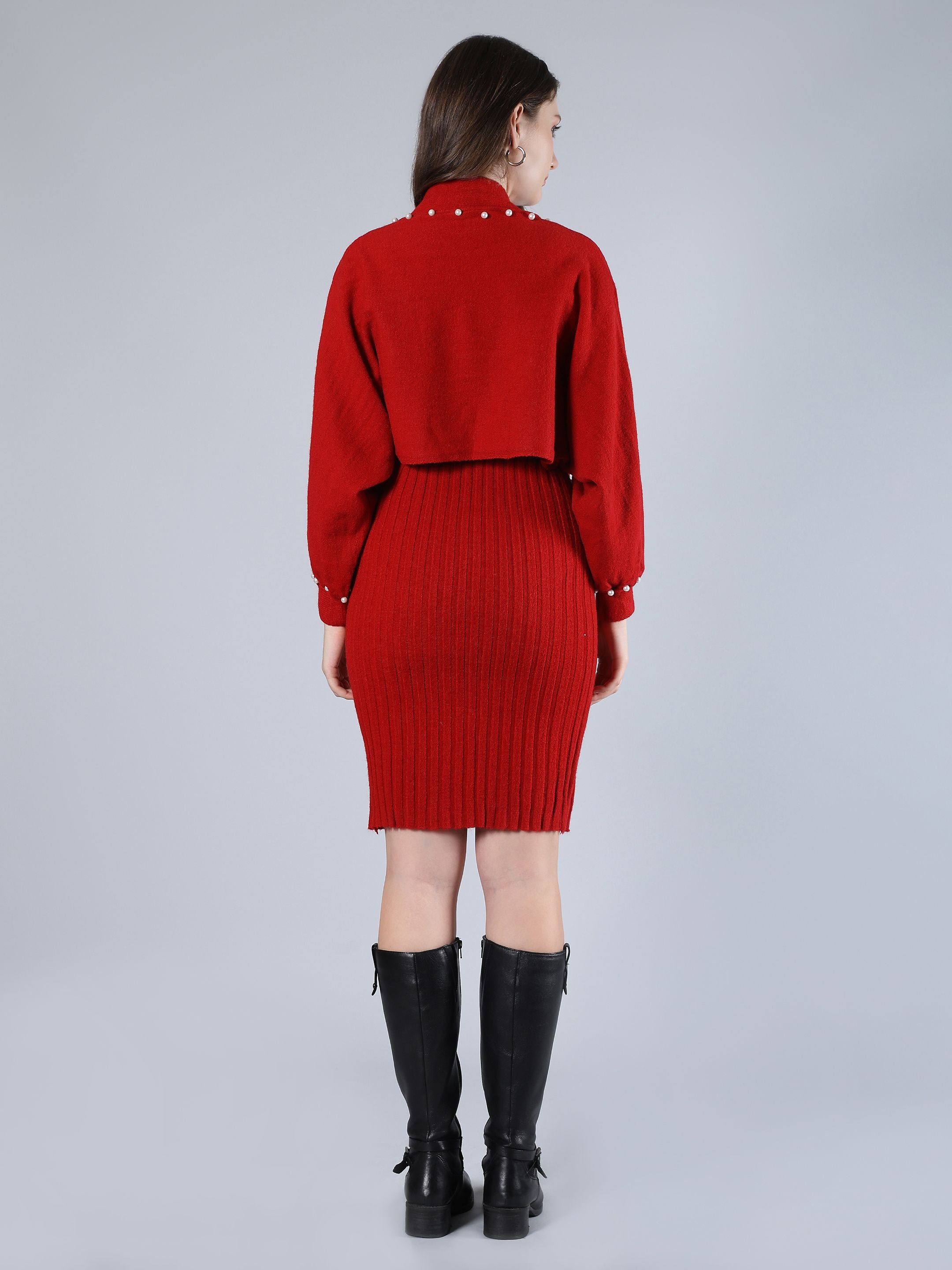 Knitted Two Piece Dress Set