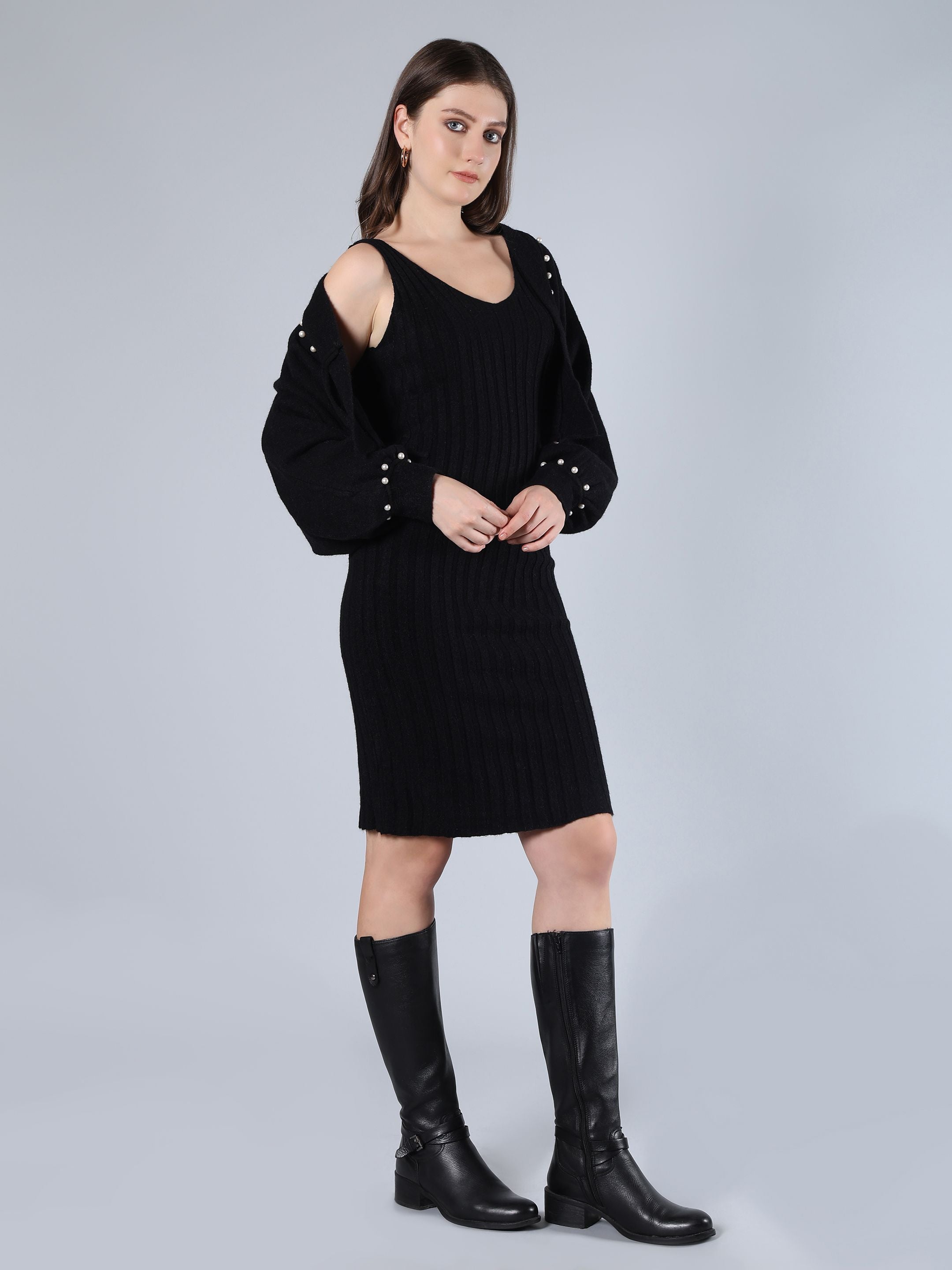 Knitted Two Piece Dress Set