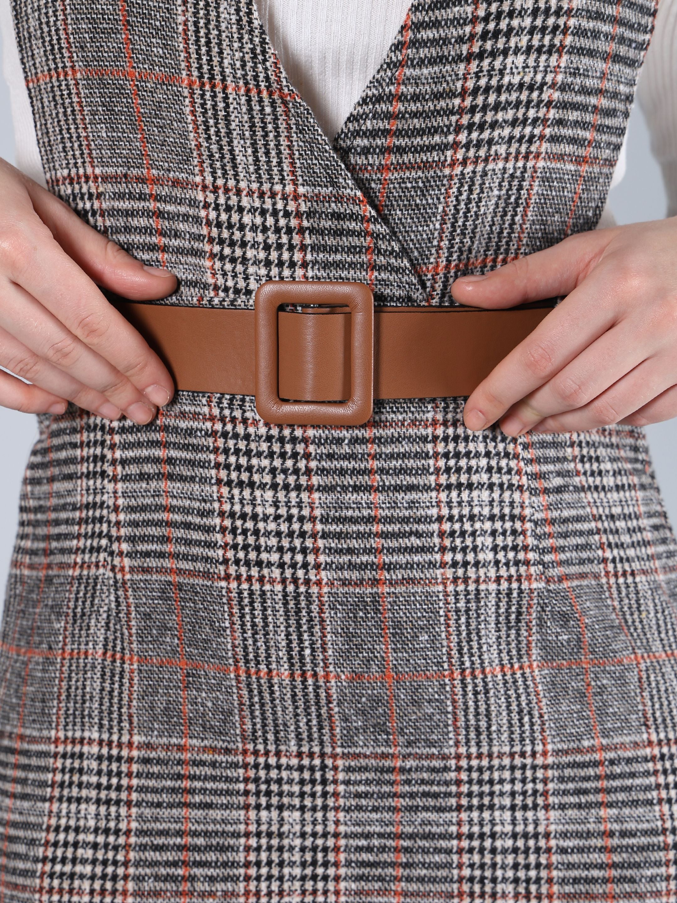 Plaid Winter Midi Dress