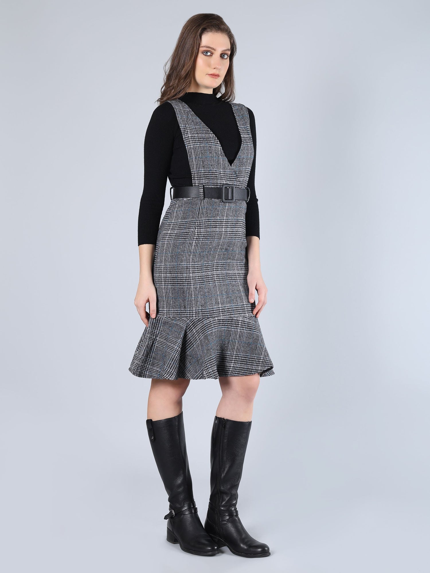 Plaid Winter Midi Dress