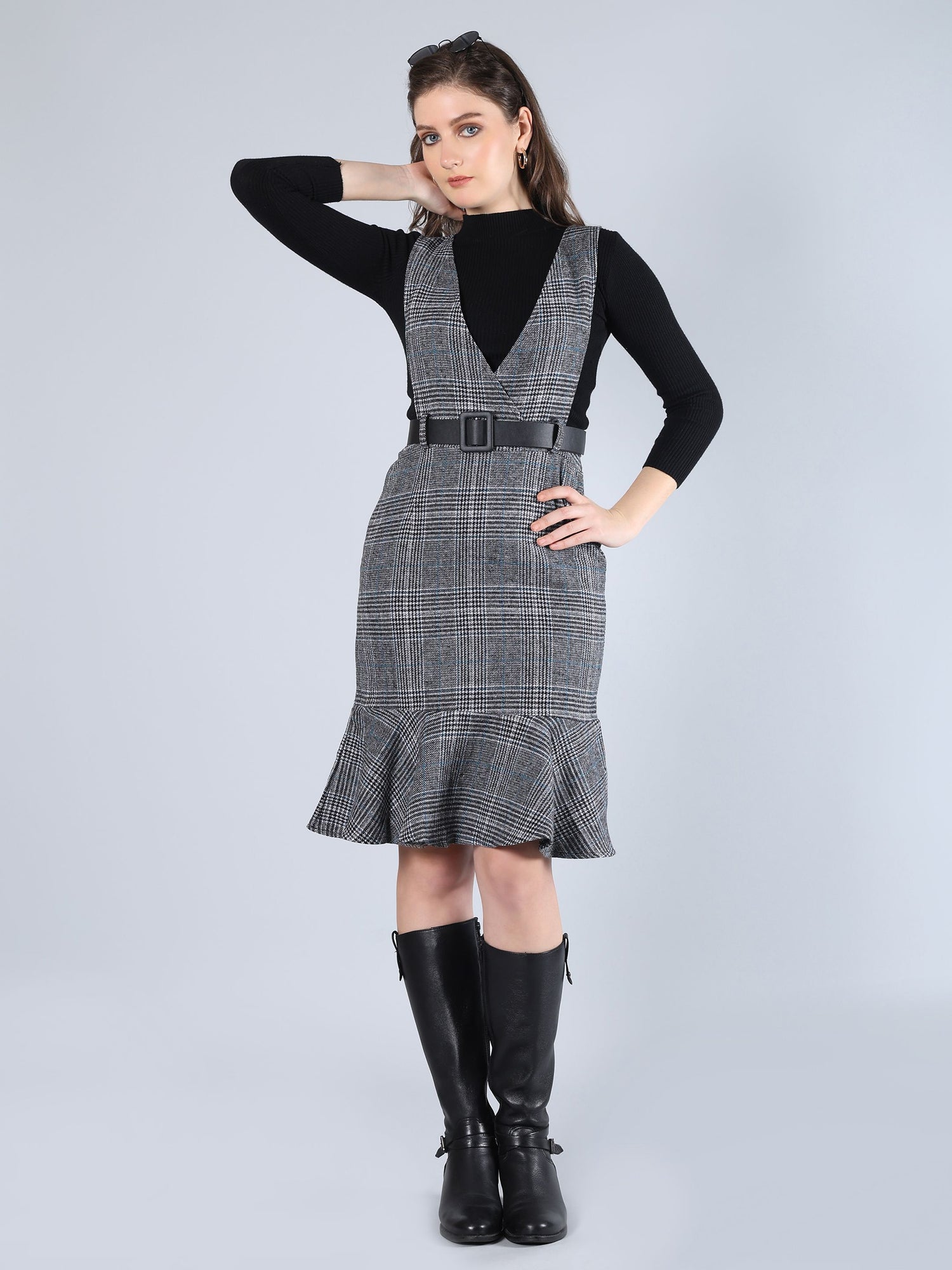 Plaid Winter Midi Dress