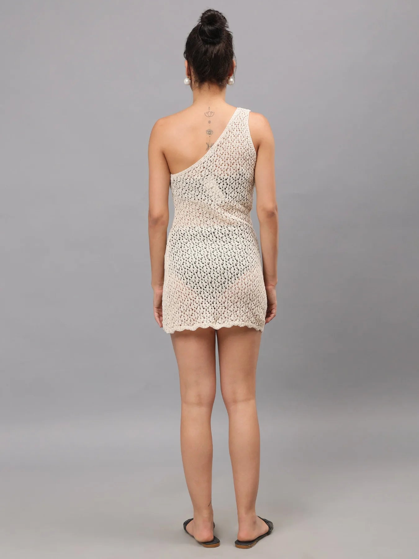 One Shoulder Crochet Cover Up