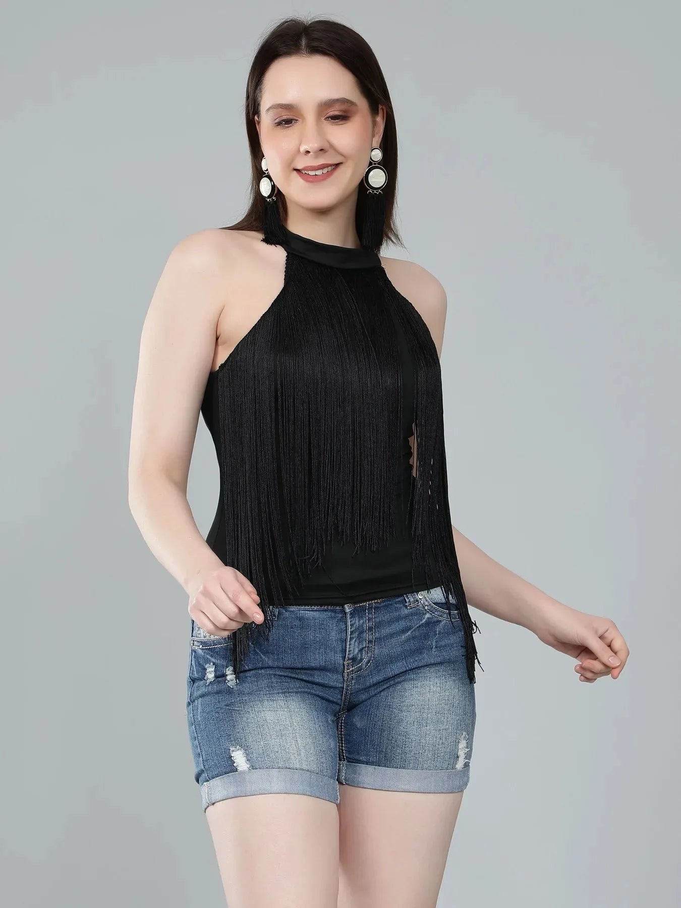 Fringe Halter Top