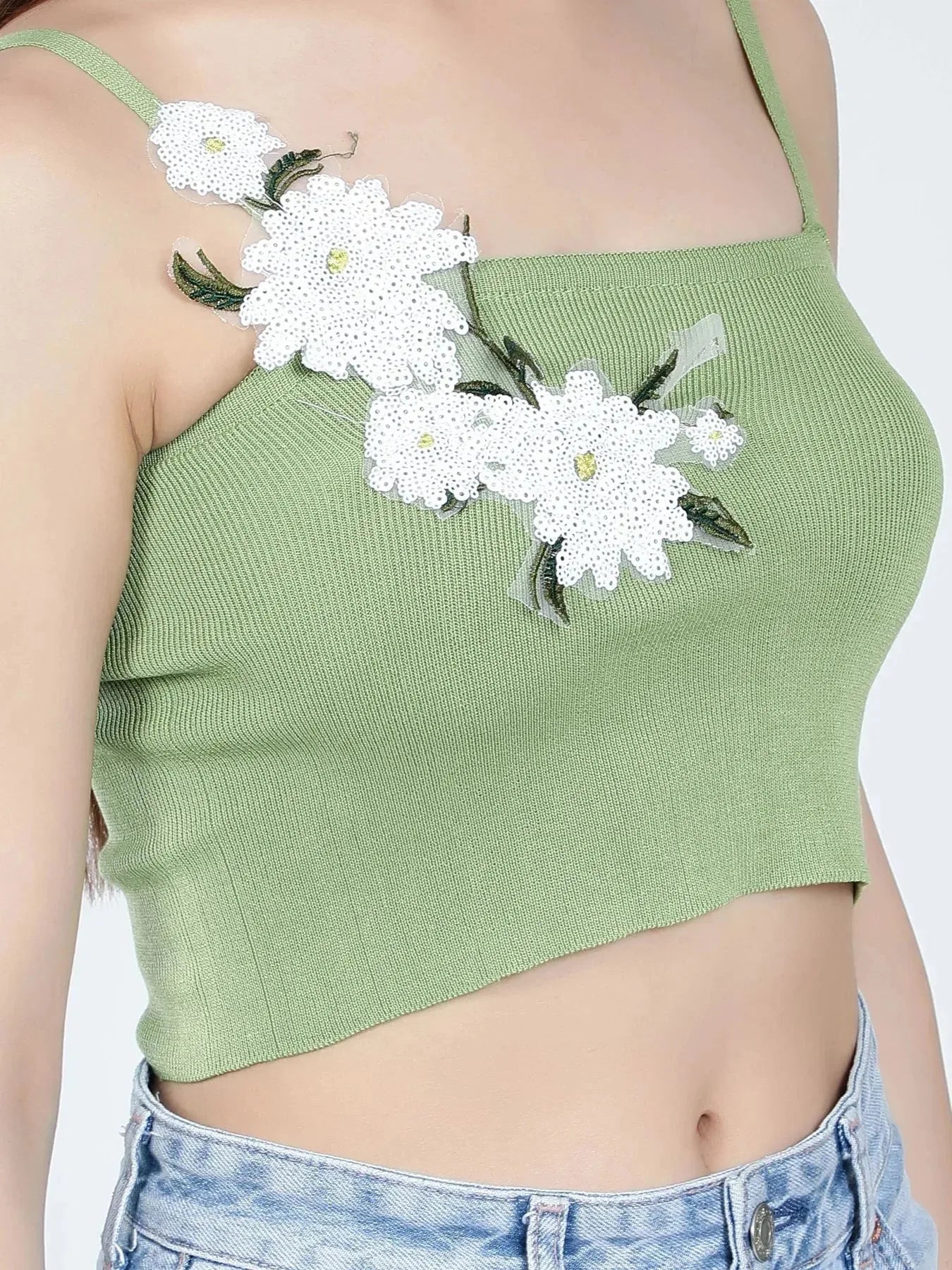 Floral Appliques Cami Top