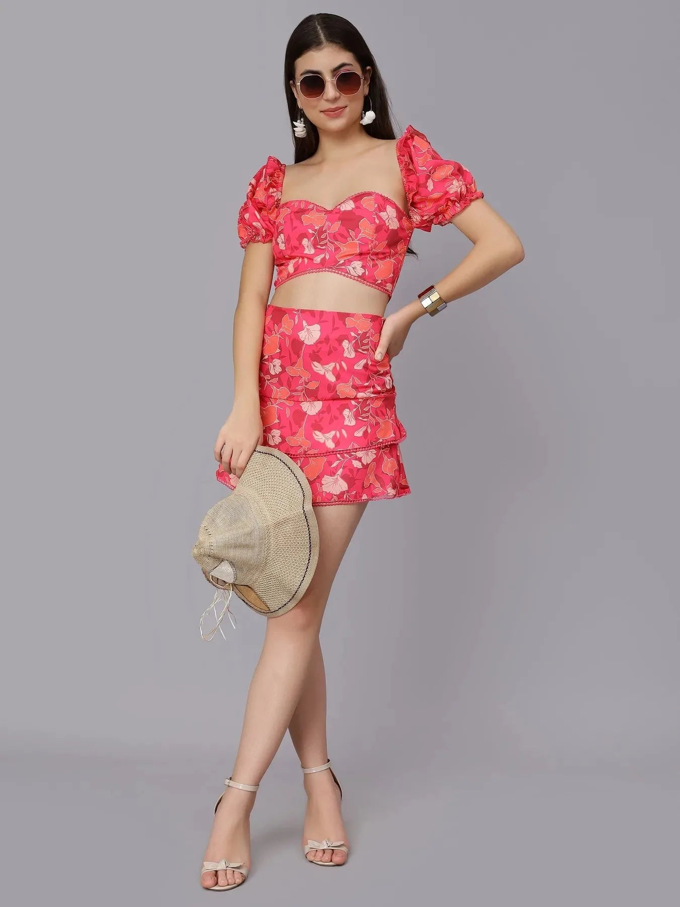 Pom Pom Ruffle Two Piece Set