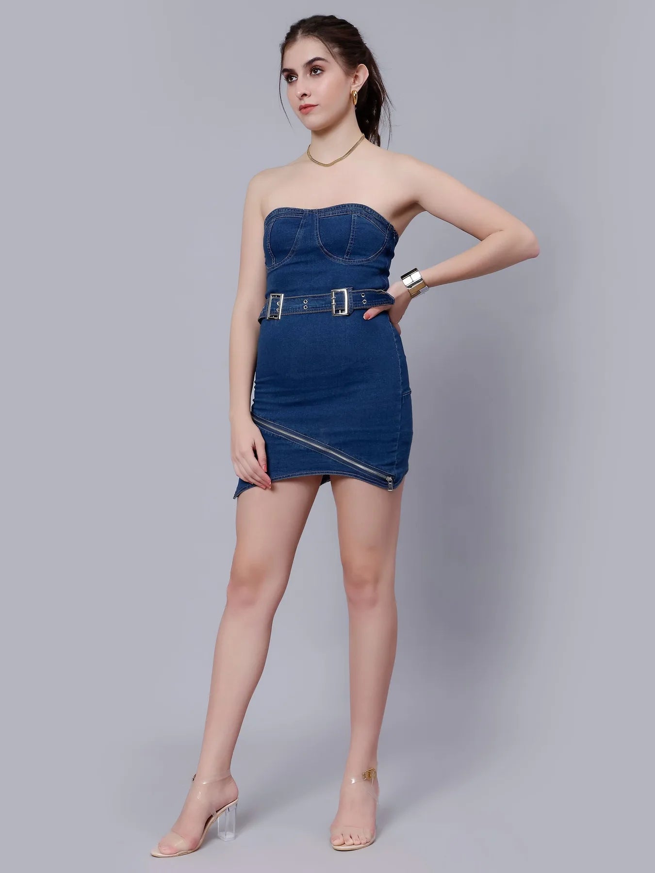 Bodycon Denim Tube Dress