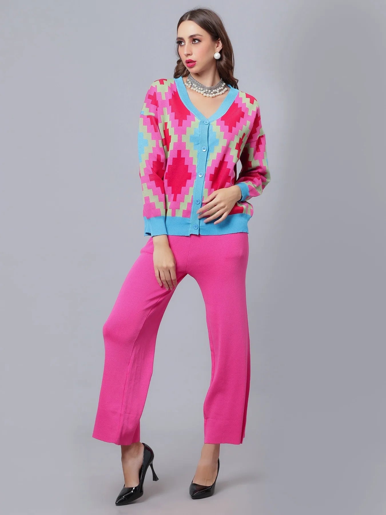 Knitted Cardigan Pant Two-Piece Set