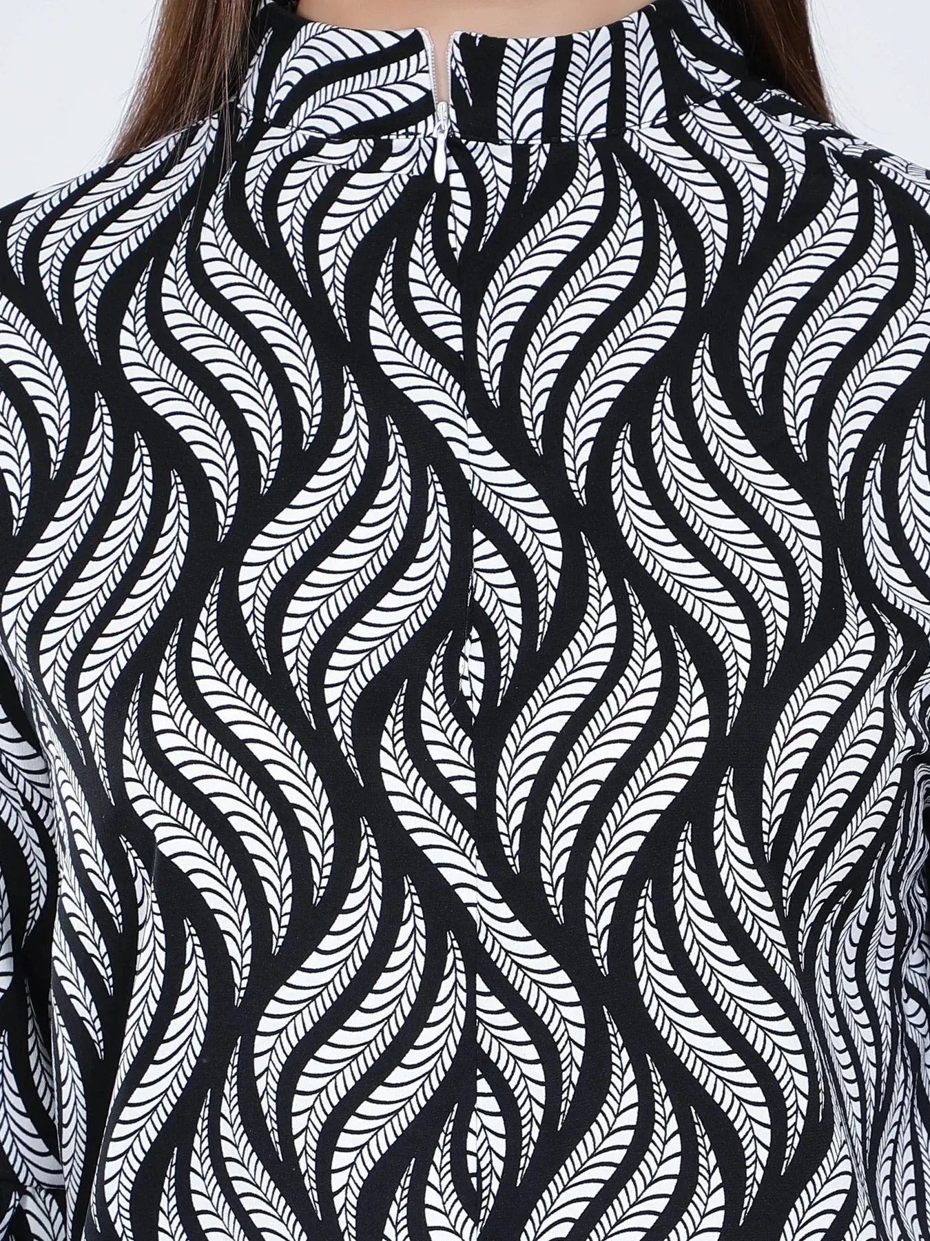 Swirl Leaf Printed Blouse