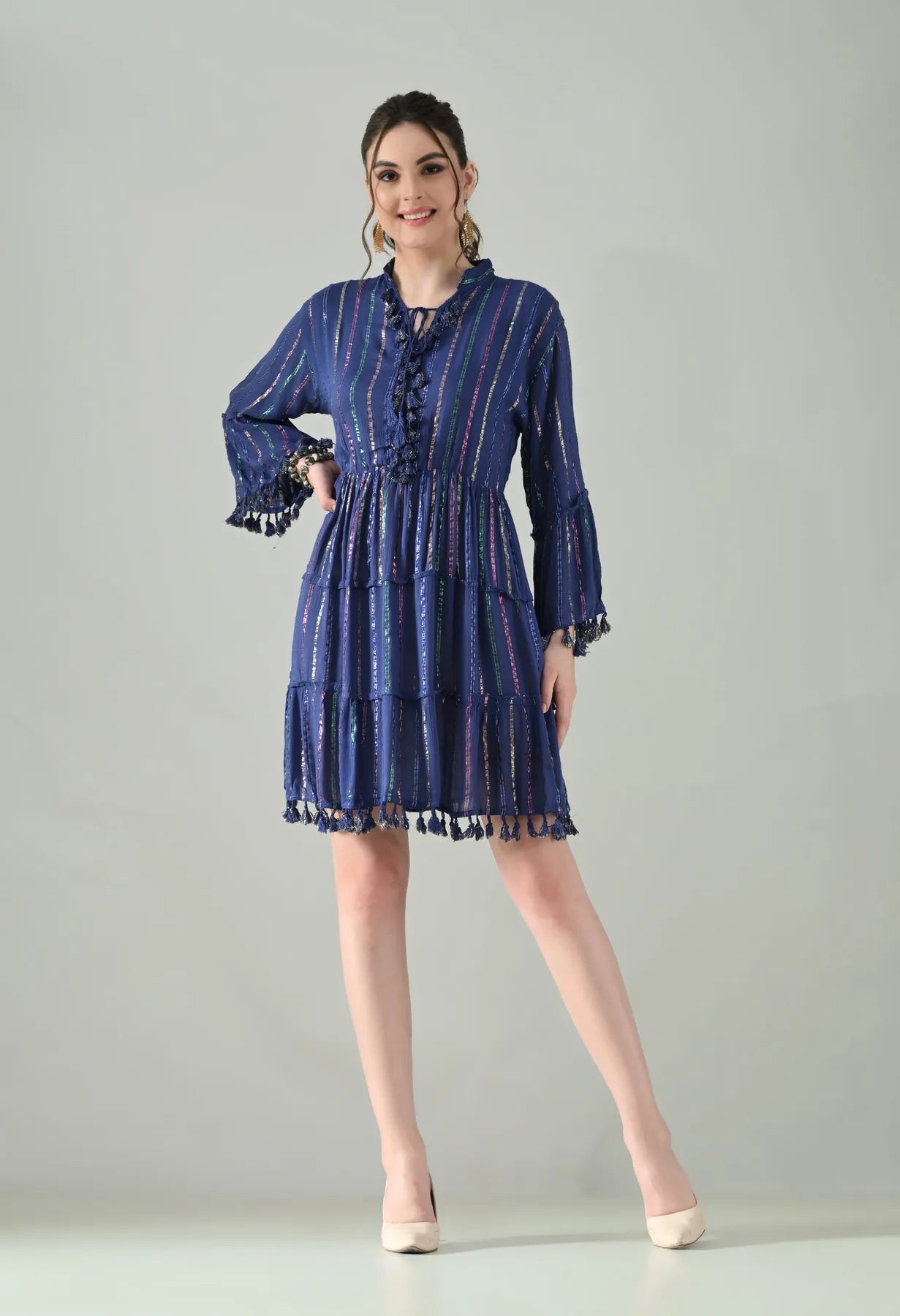 Lurex Charm Short Dress