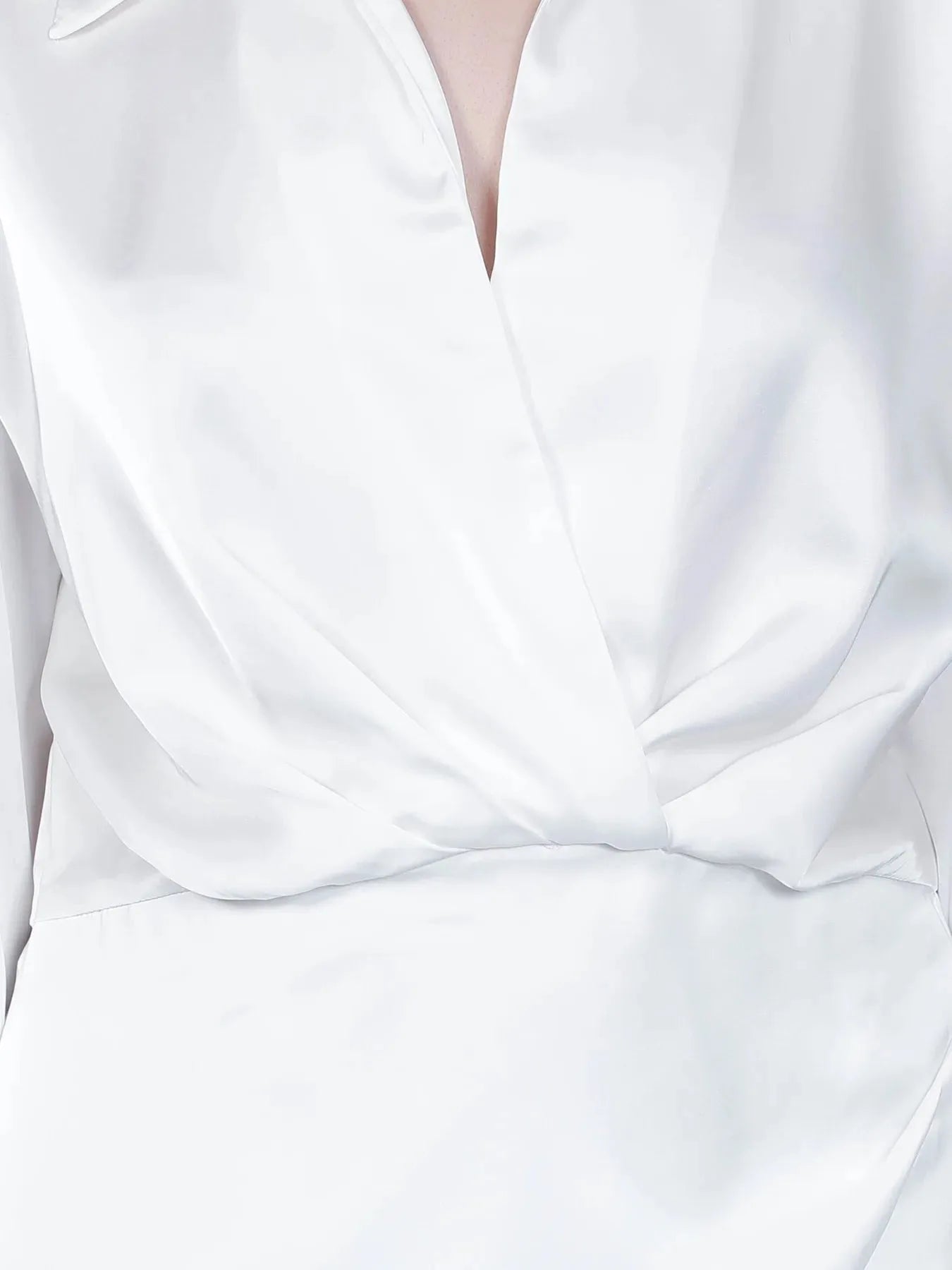 Satin Wrap Short Dress