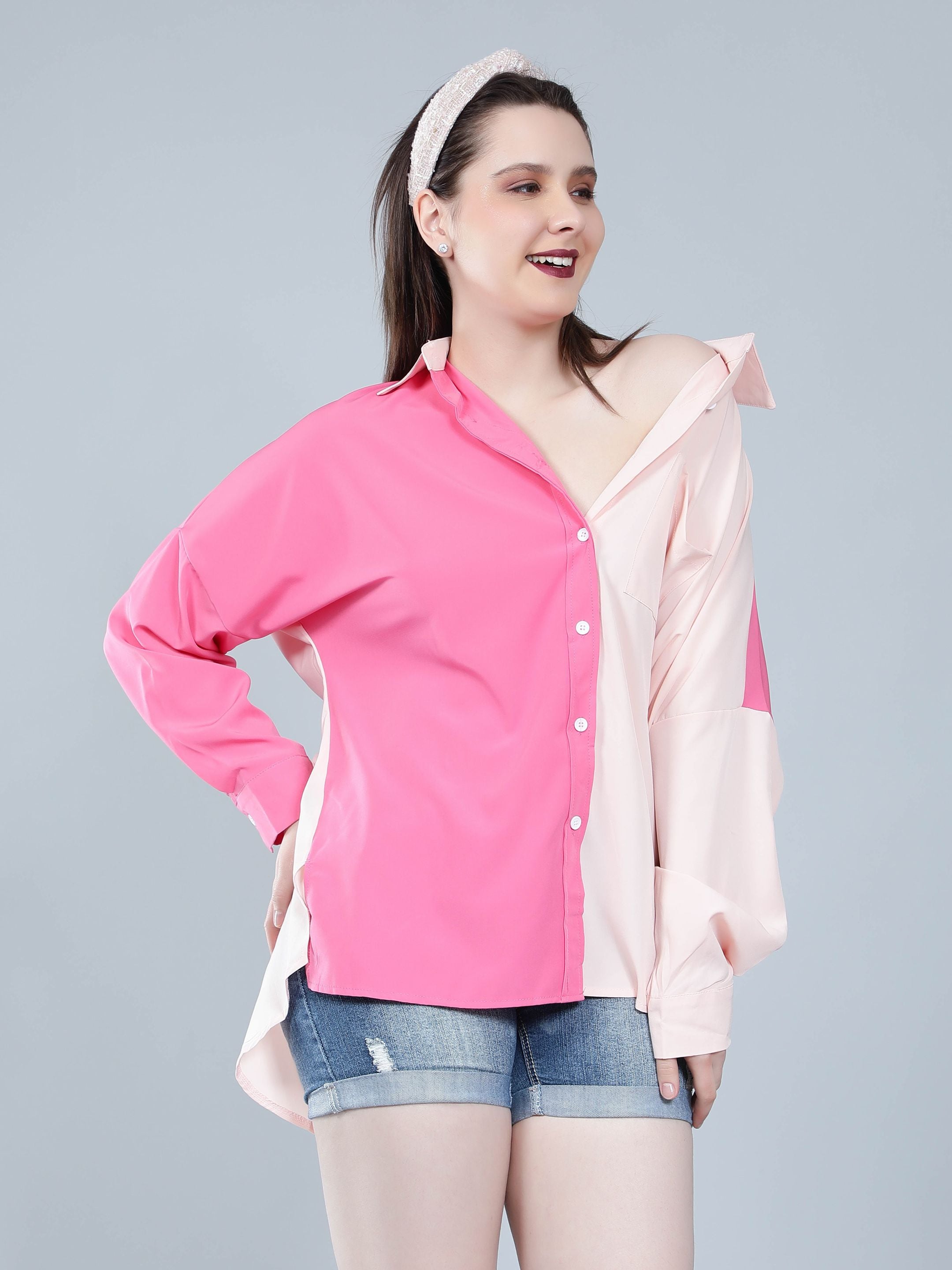 Colorblock Drop Shoulder Shirt
