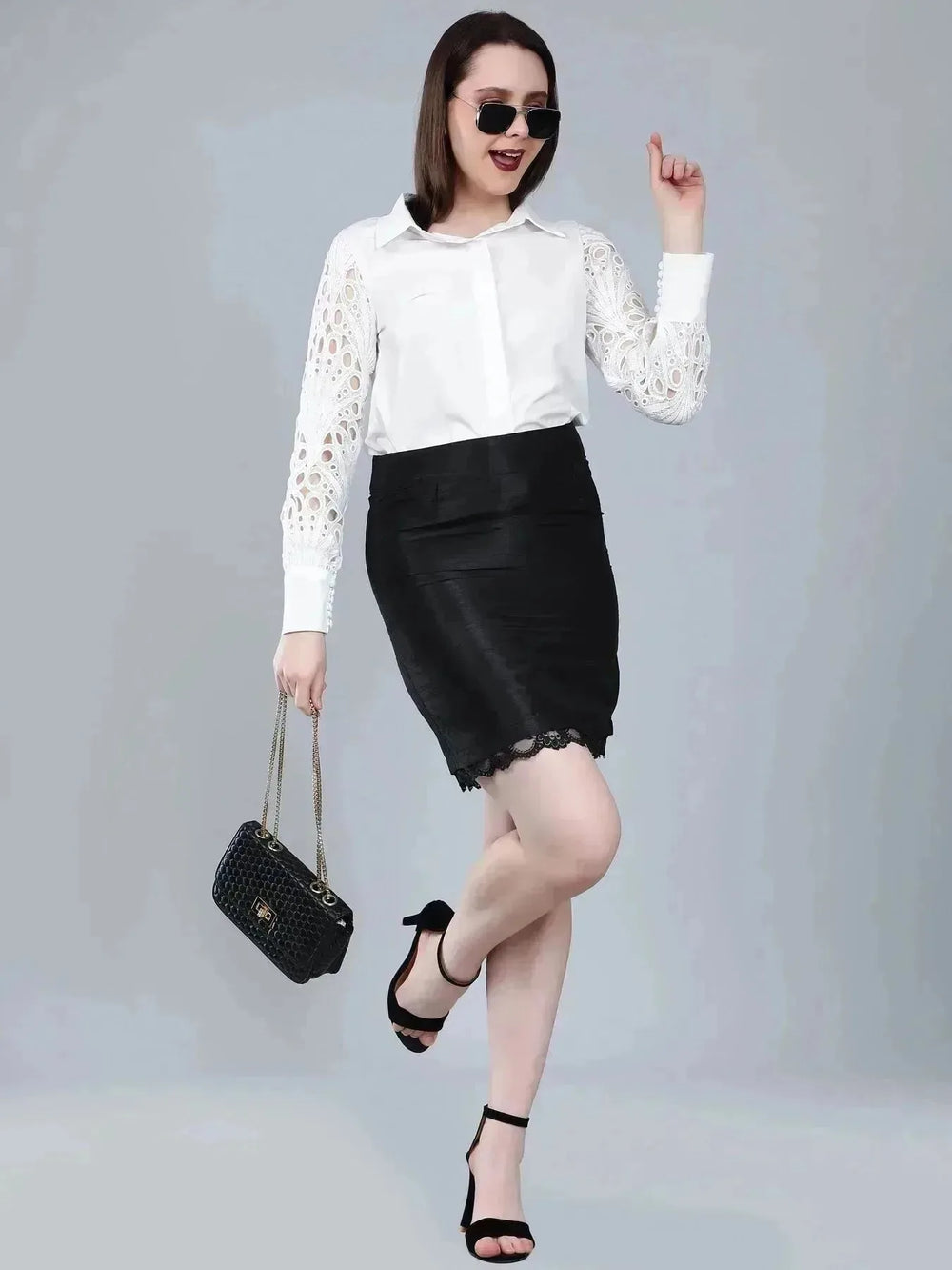 Lace Sleeves Shirt