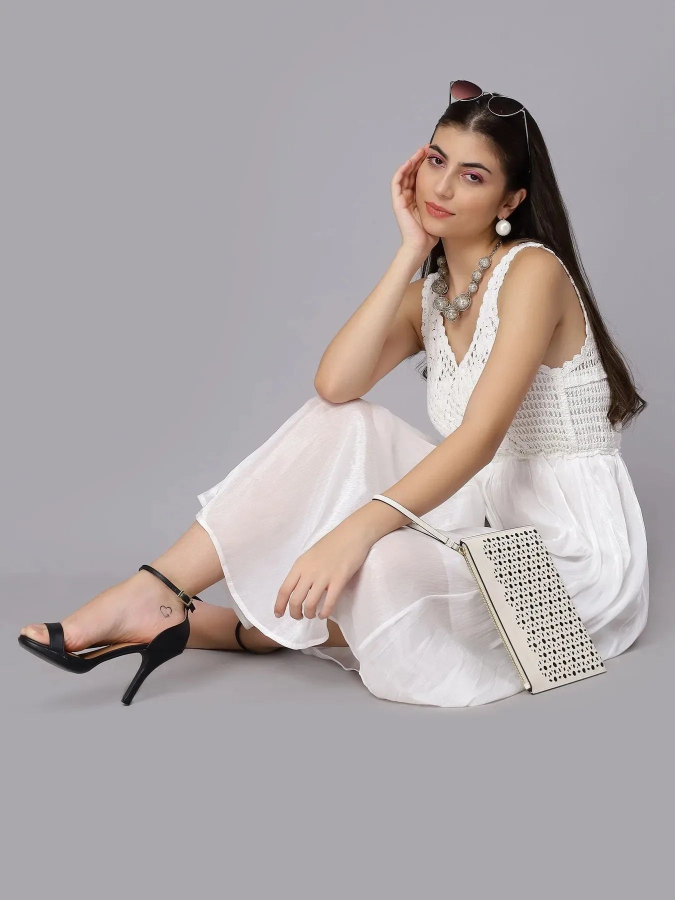 Summer Crochet Midi Dress