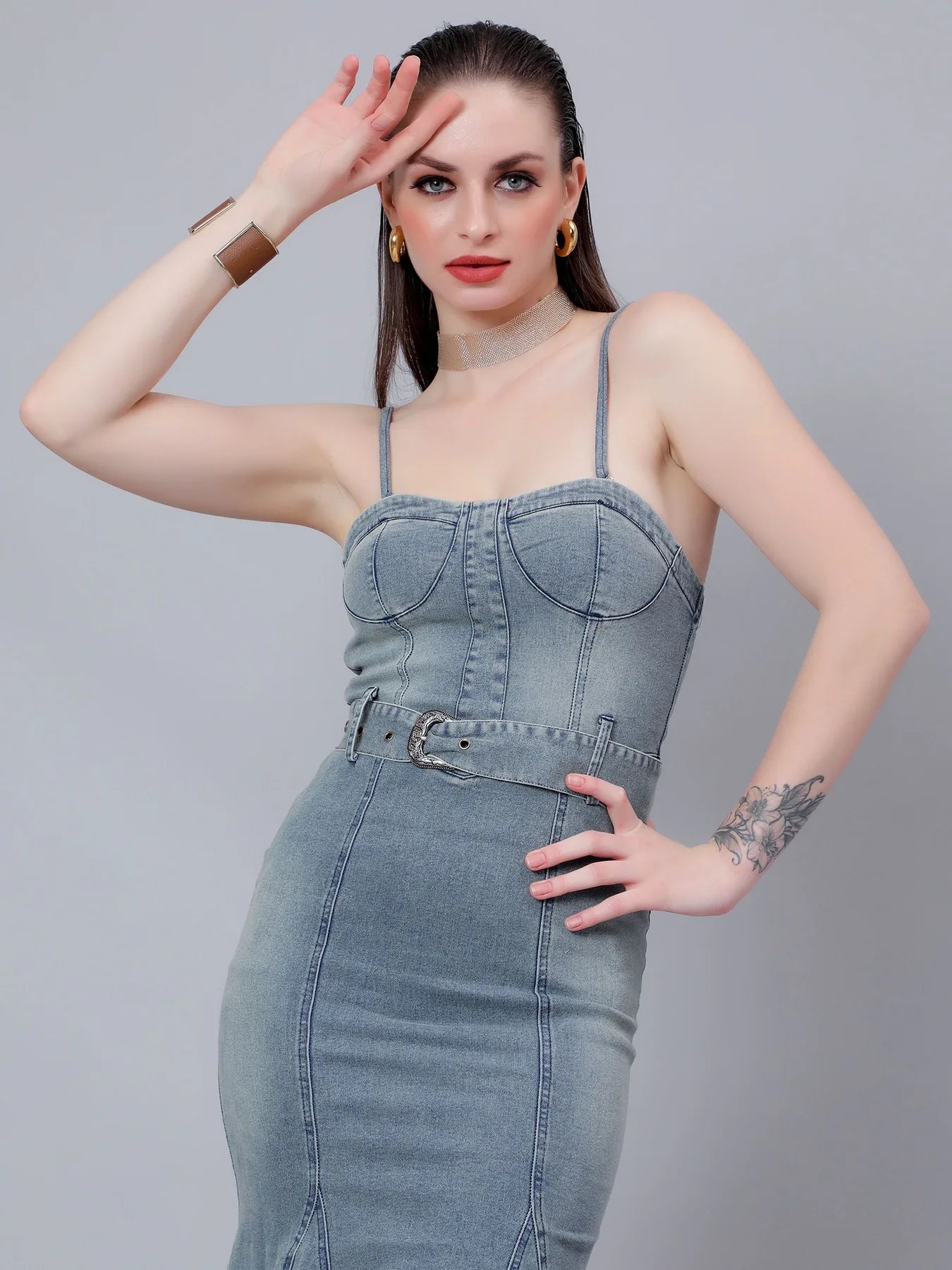Blue Mermaid Denim Dress