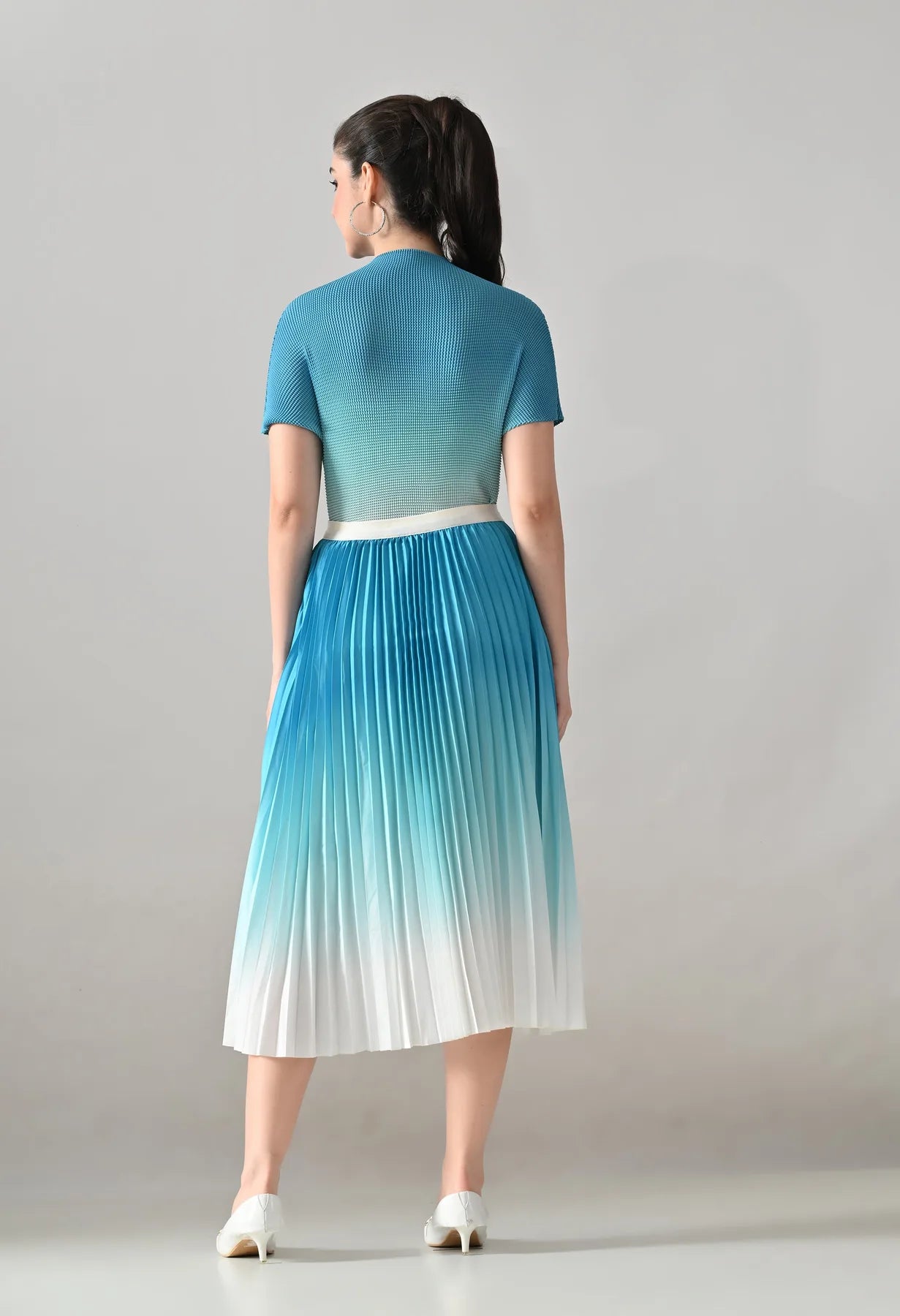 Ombre Pleated Two-Piece Set