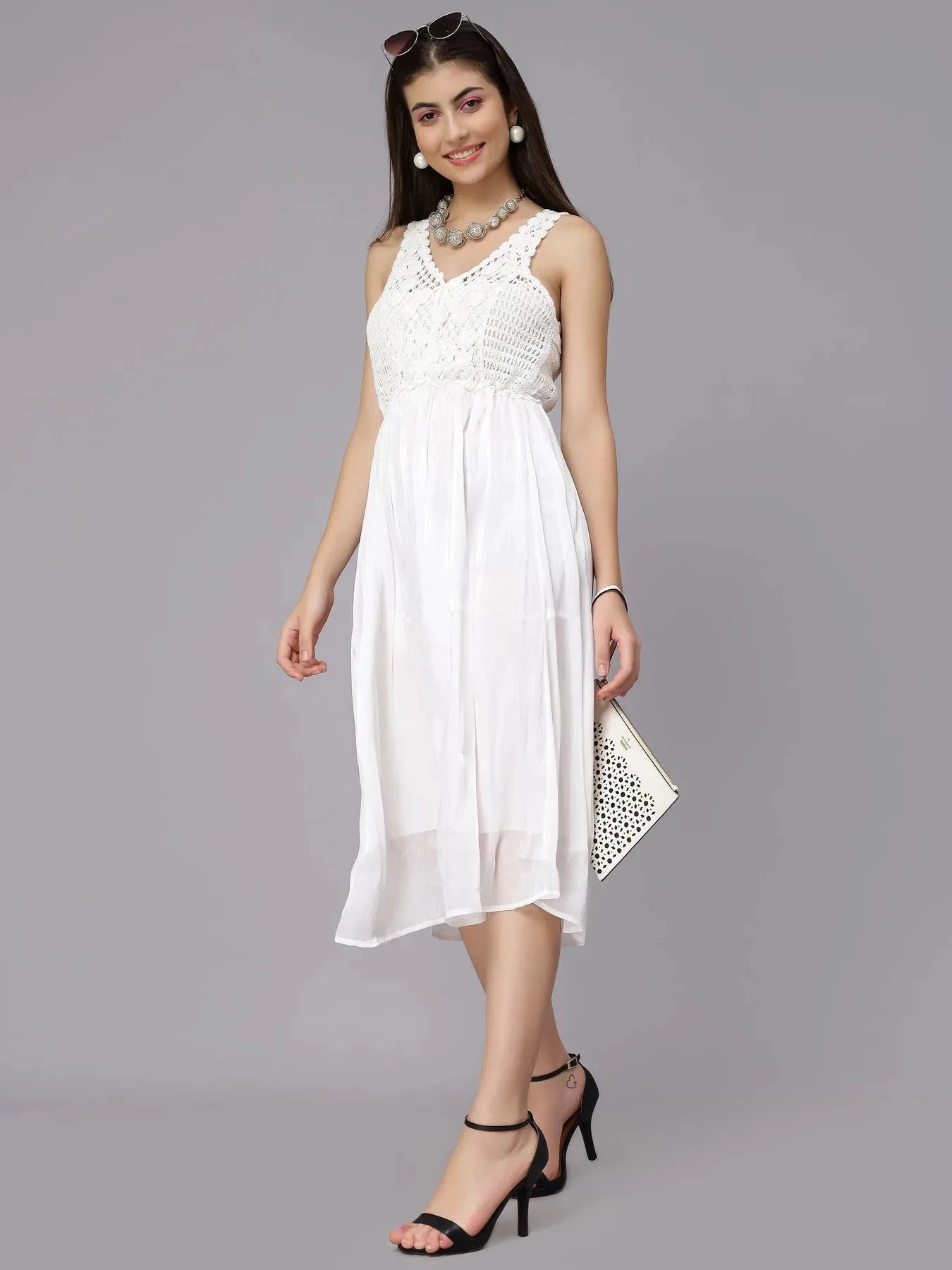 Summer Crochet Midi Dress