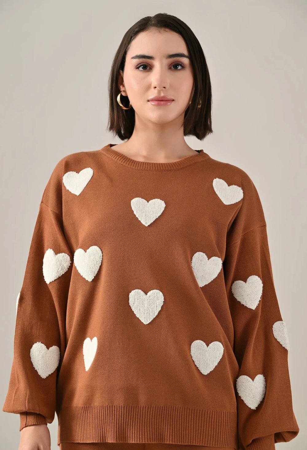 Heart Knitted Two Piece Set