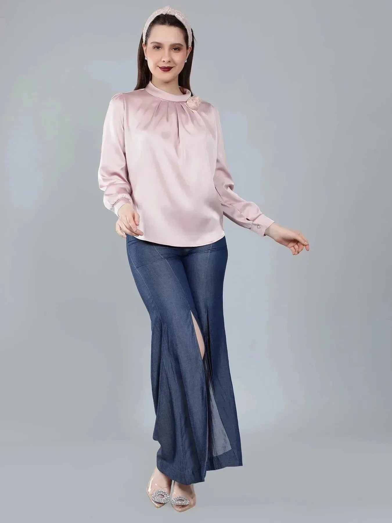 Mandarin Collar Blouse