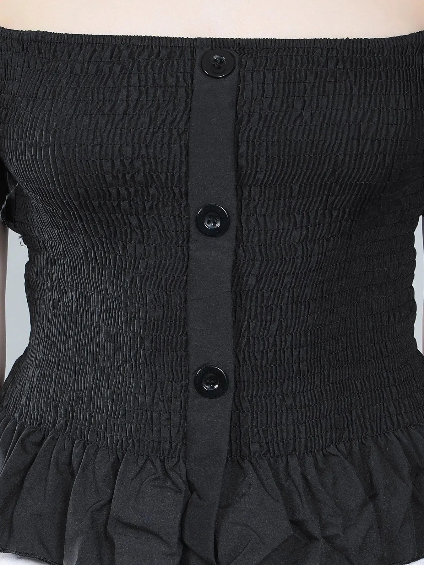 Puff Sleeve Bodycon Top