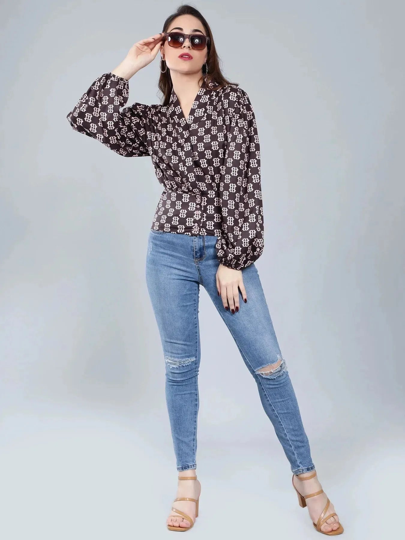 Vintage Printed Blouse