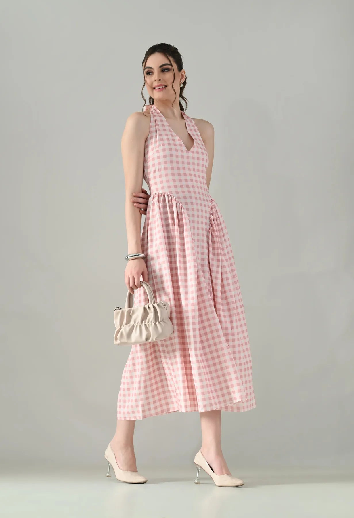 Checkmate Charm Midi Dress