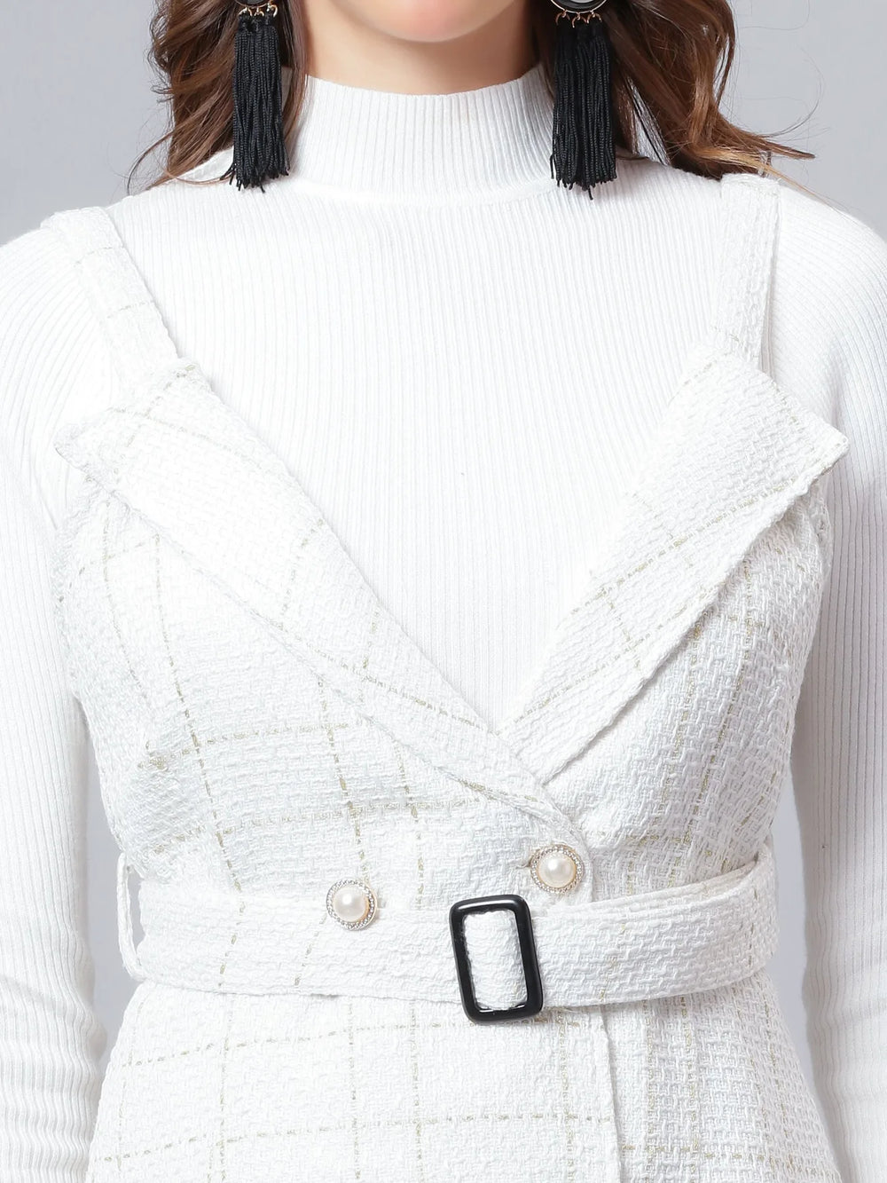 Button Accent Dress