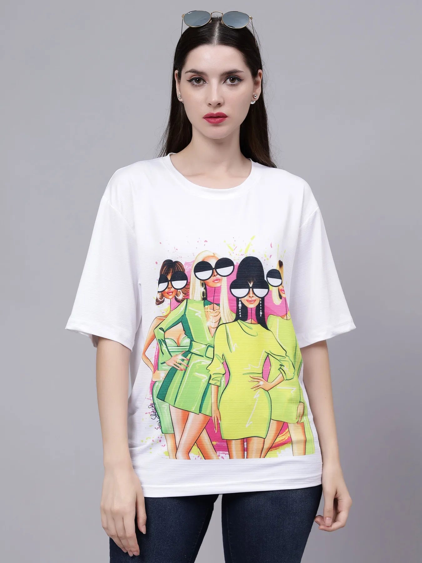 Girl Gang Graphic Oversized T- Shirt
