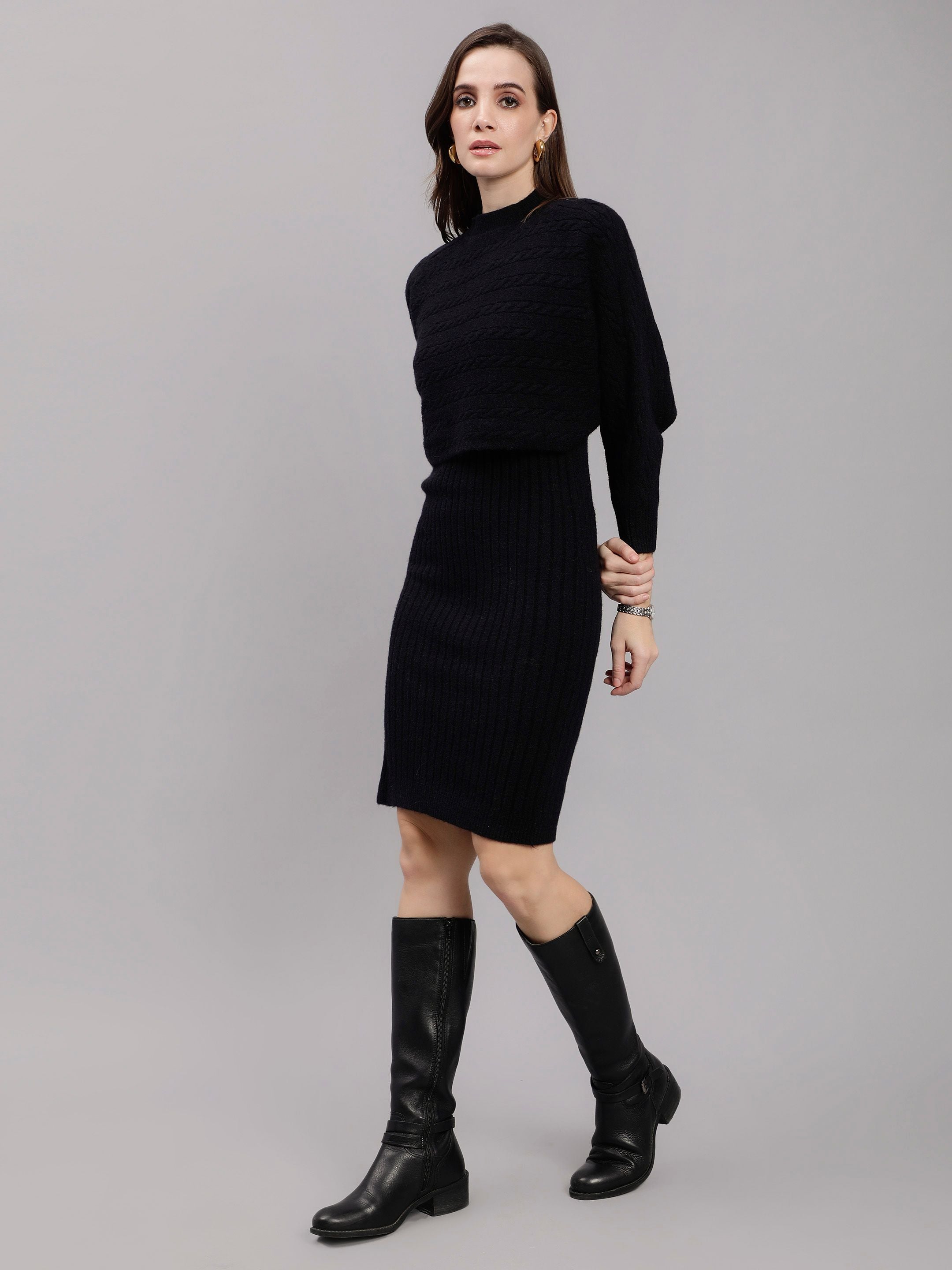 Knitted Two Piece Dress Set