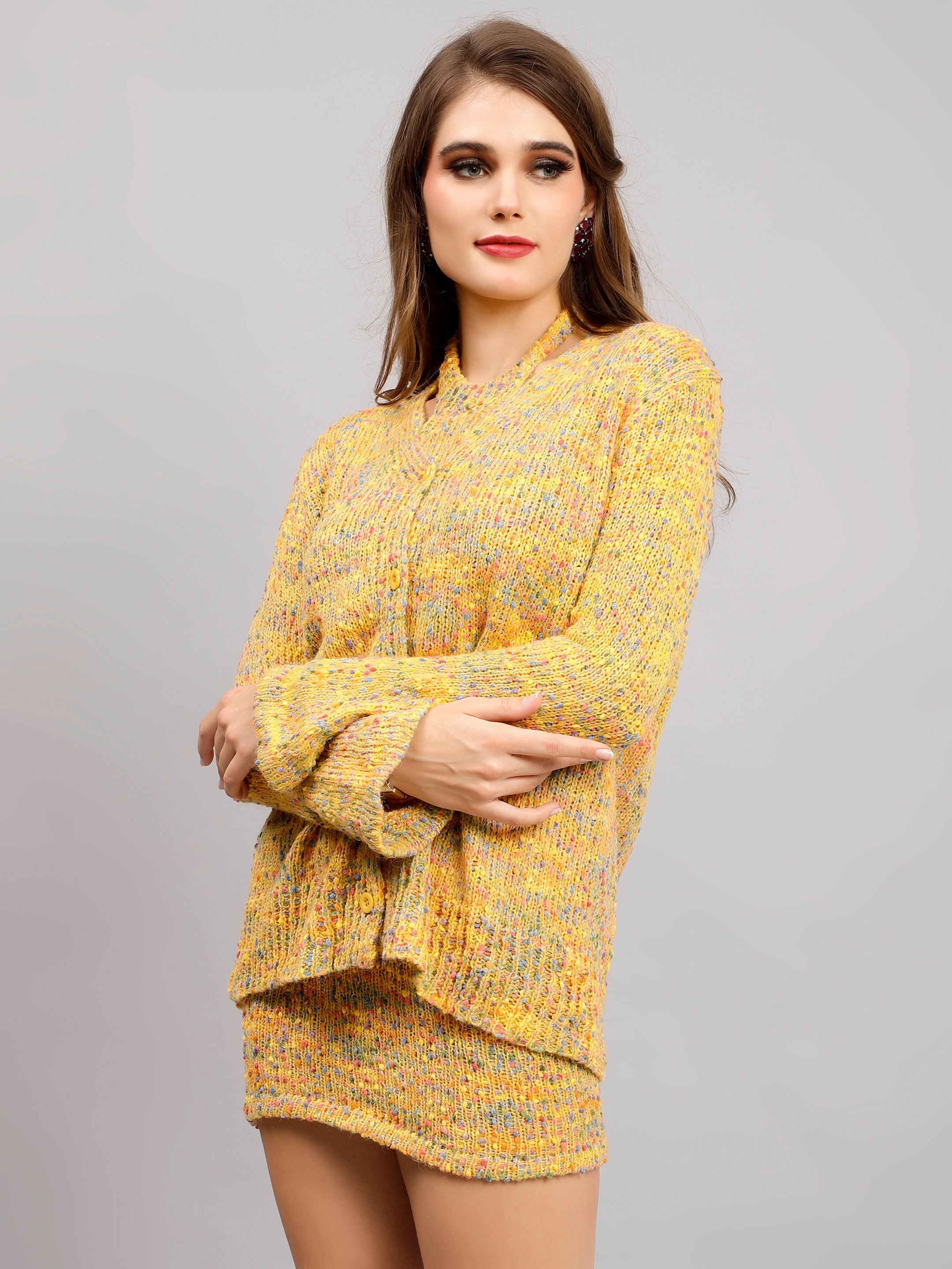 Stylish Knitted Three-Piece Set