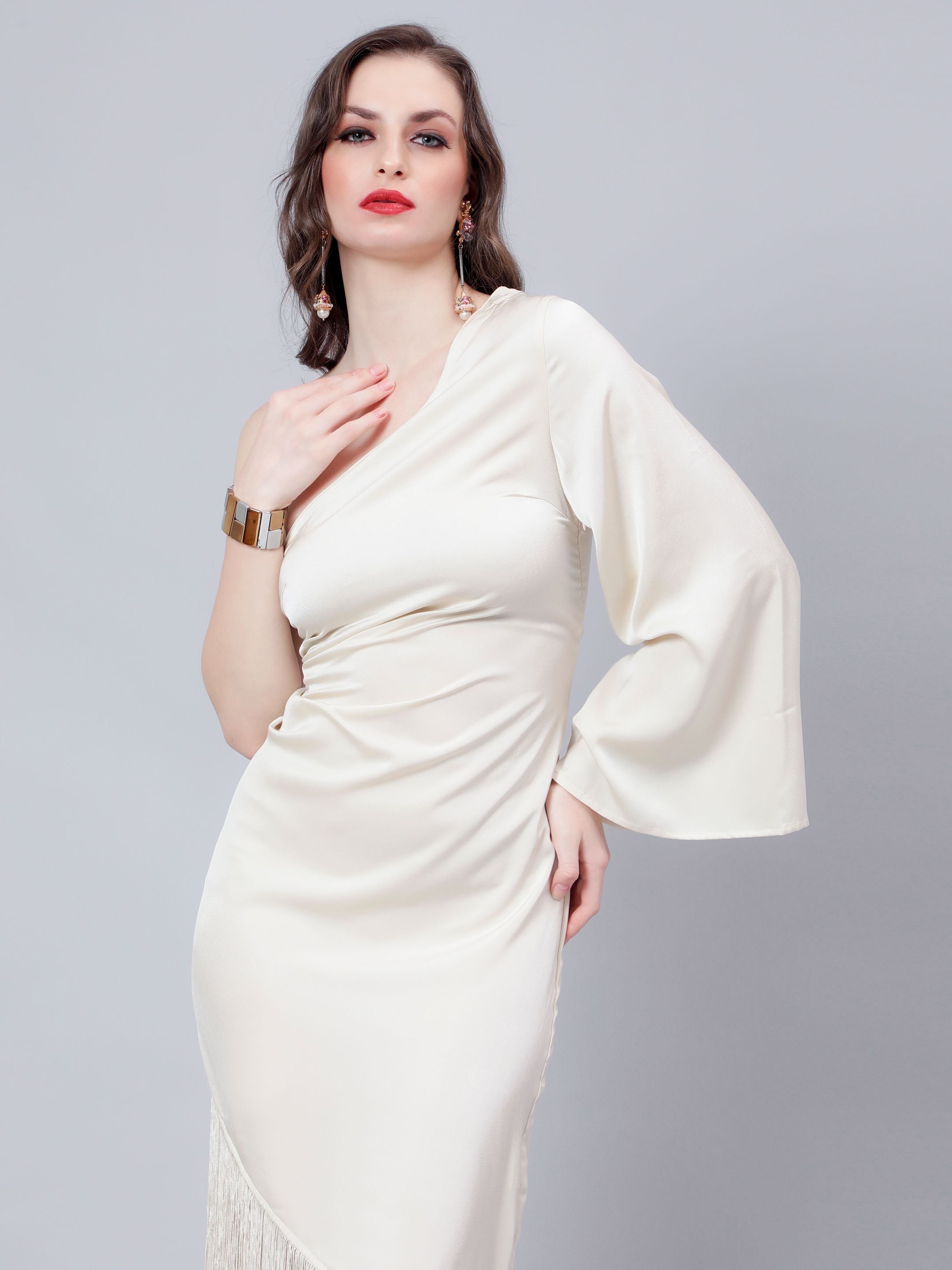 Fringe-Trimmed Party Dress