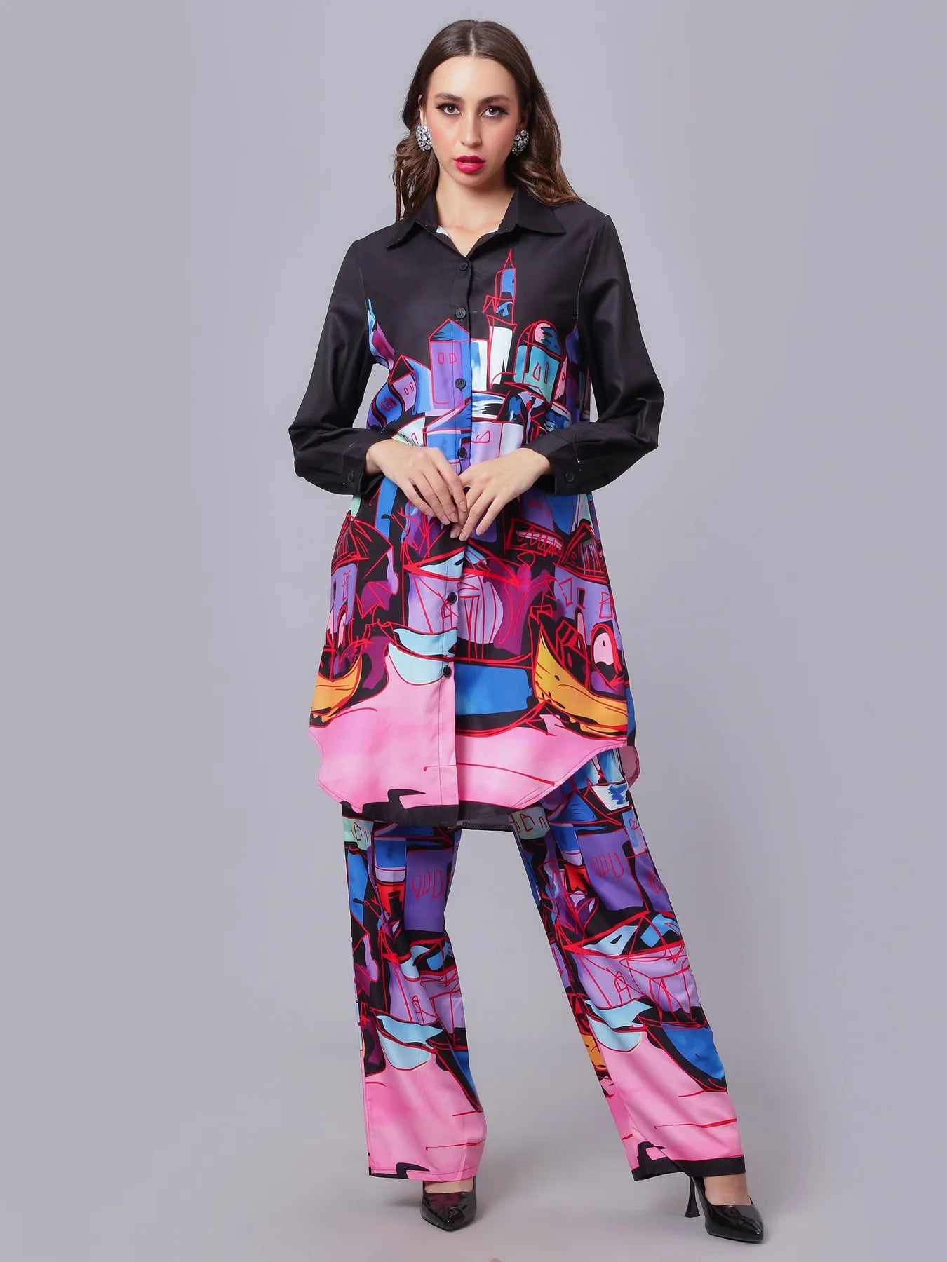 Town House Printed Two-Piece Set