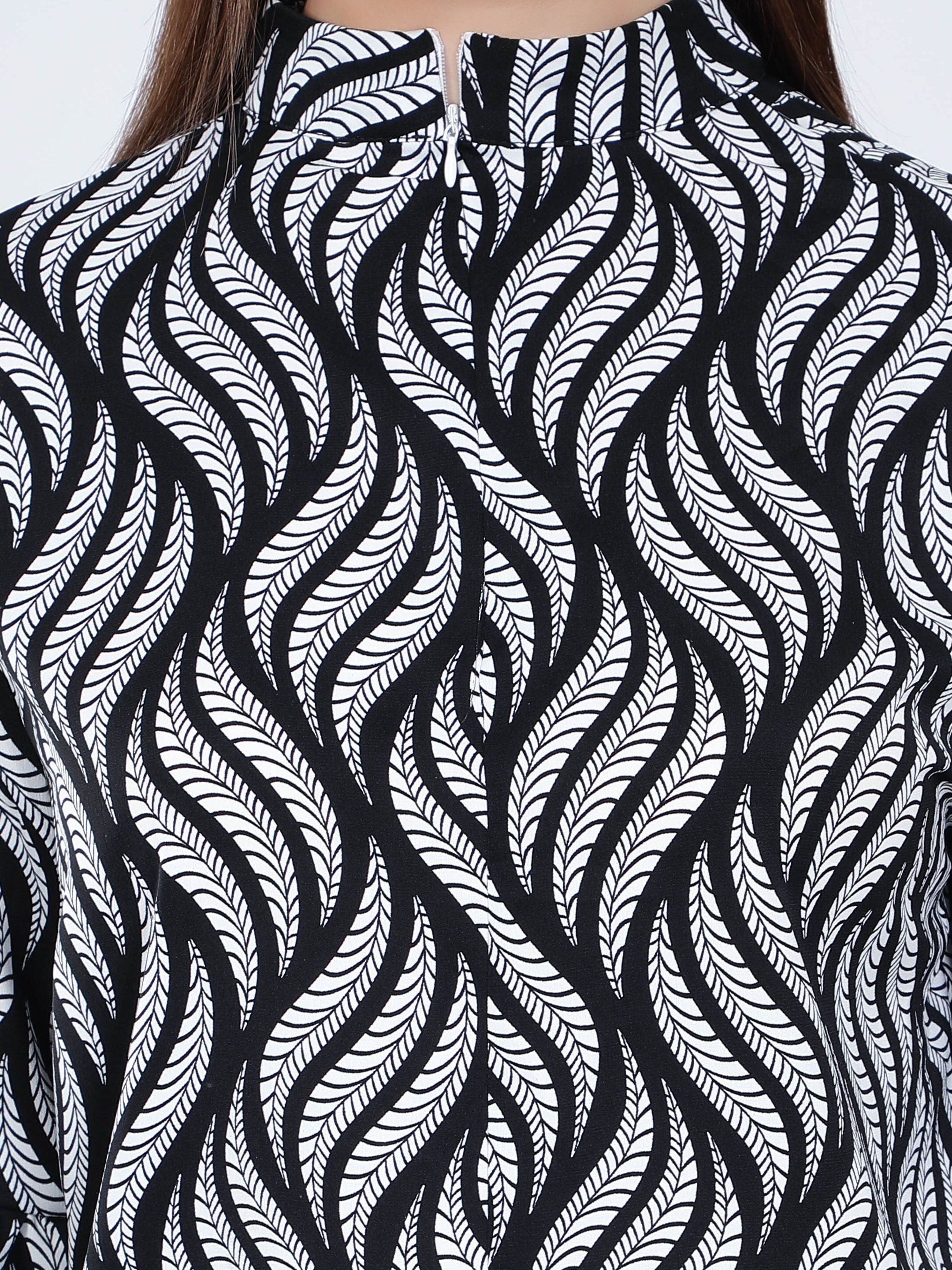 Swirl Leaf Printed Blouse