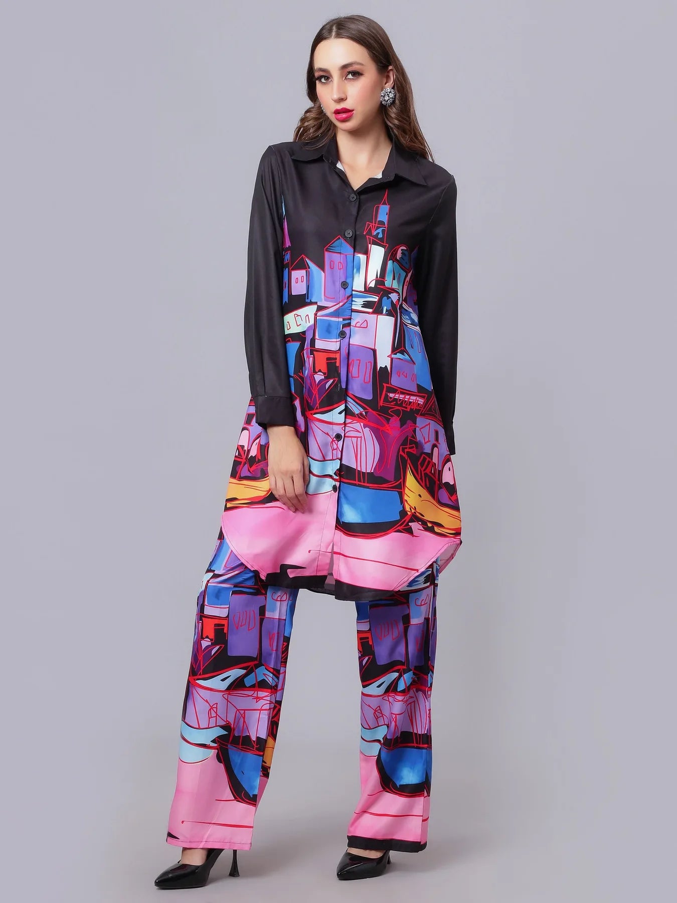 Town House Printed Two-Piece Set
