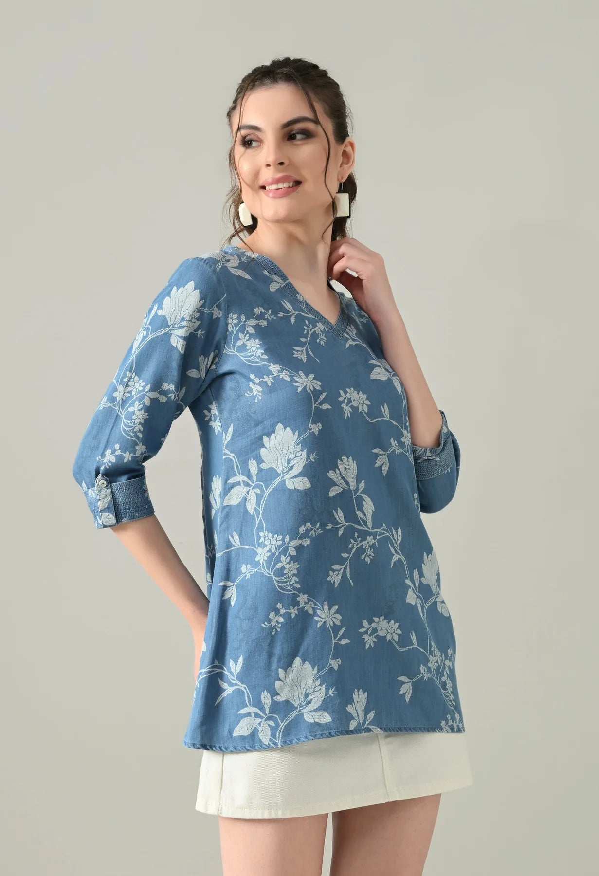 Stitch Bloom Blouse Top