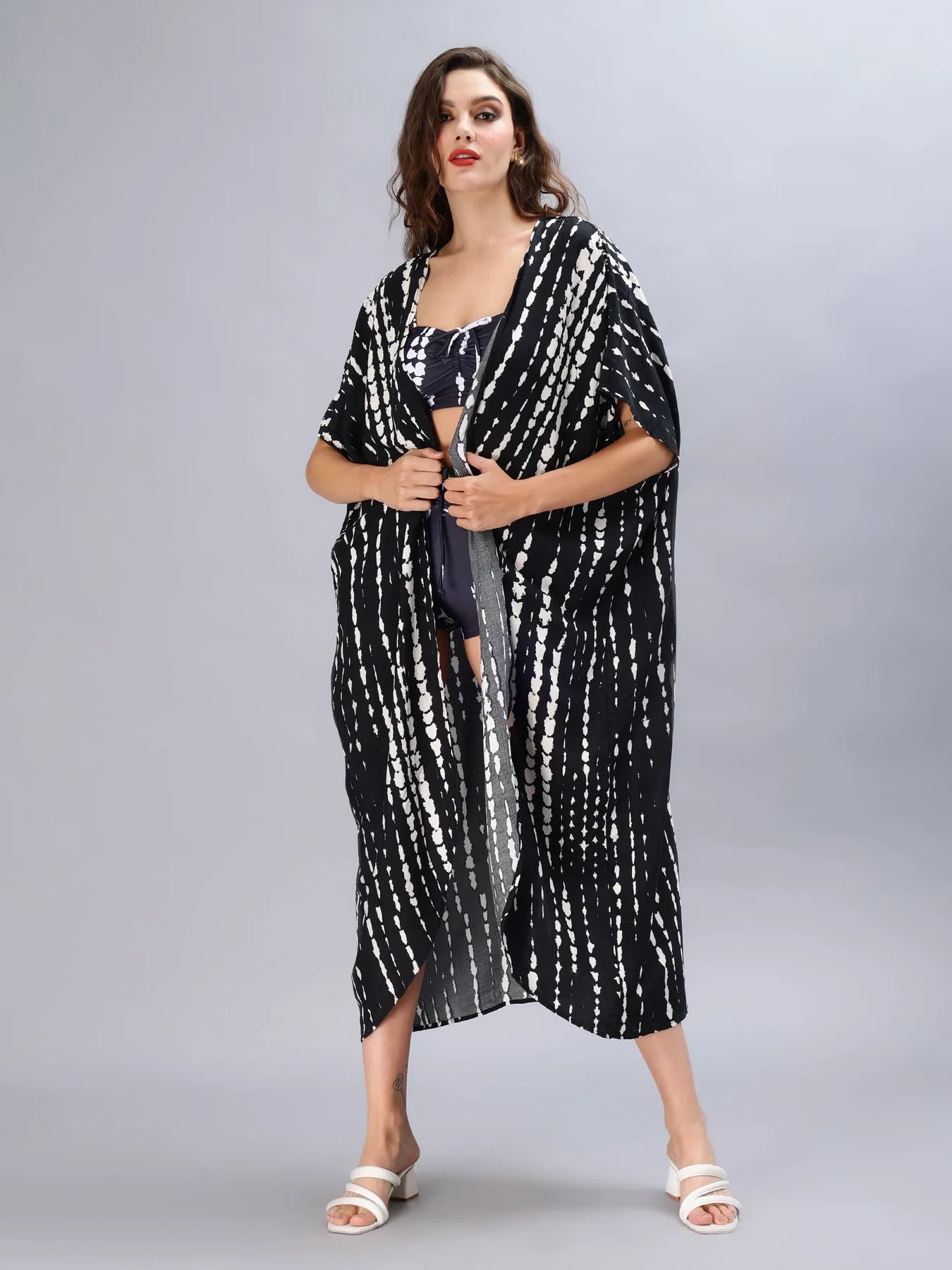 Black and White Bikini Set