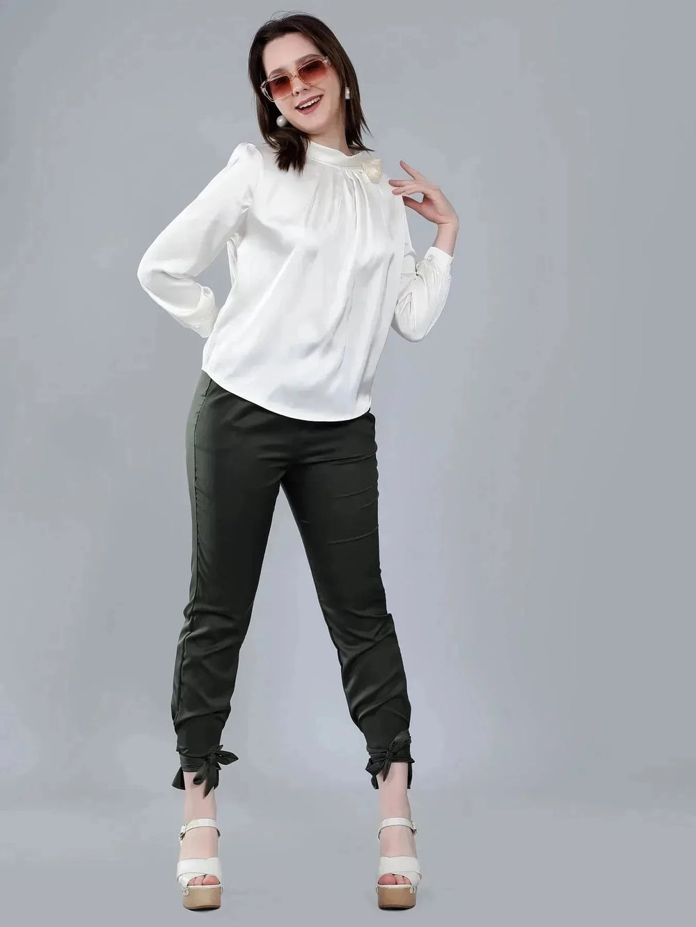 Mandarin Collar Blouse