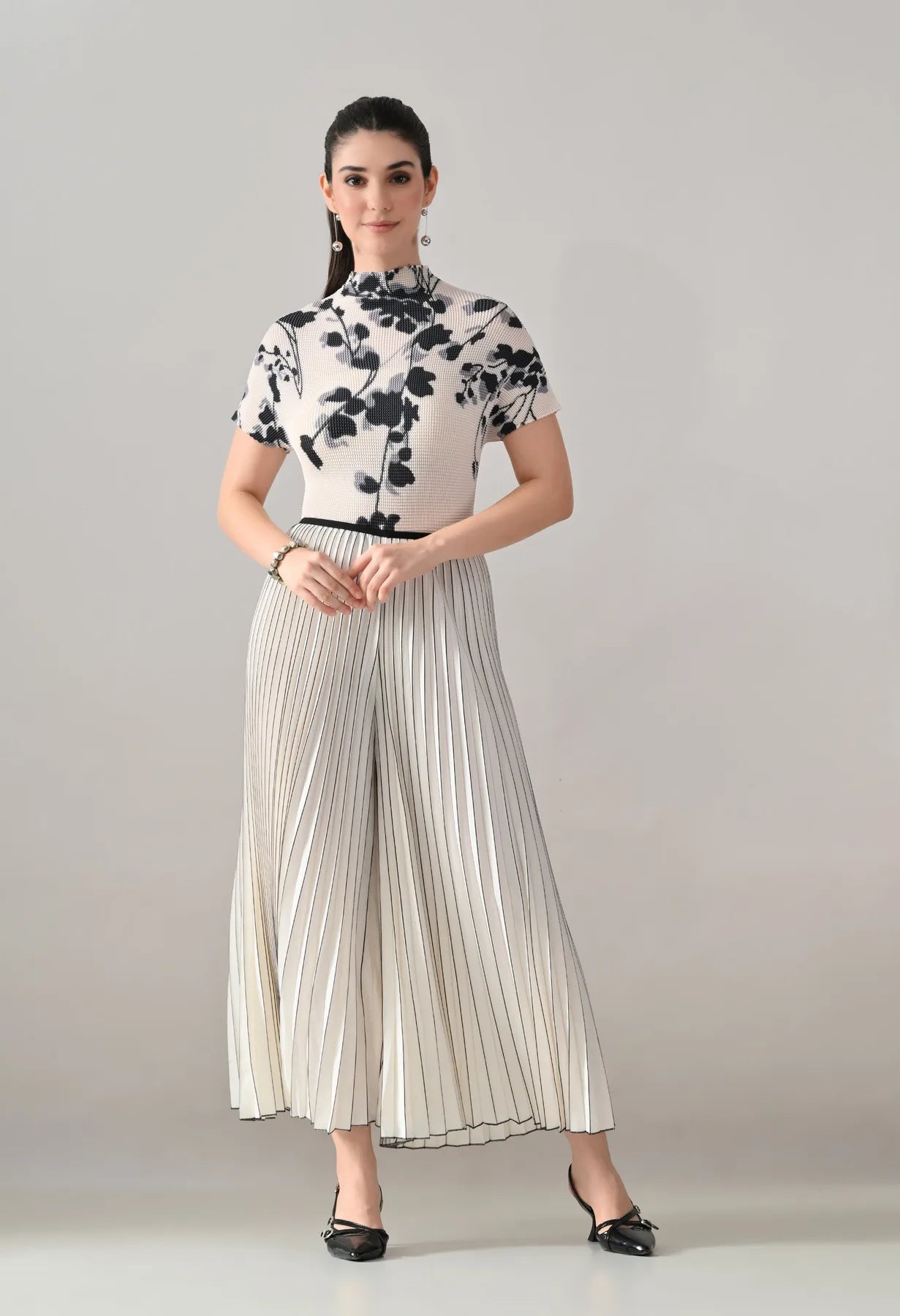Textura Pleated Two-Piece Set