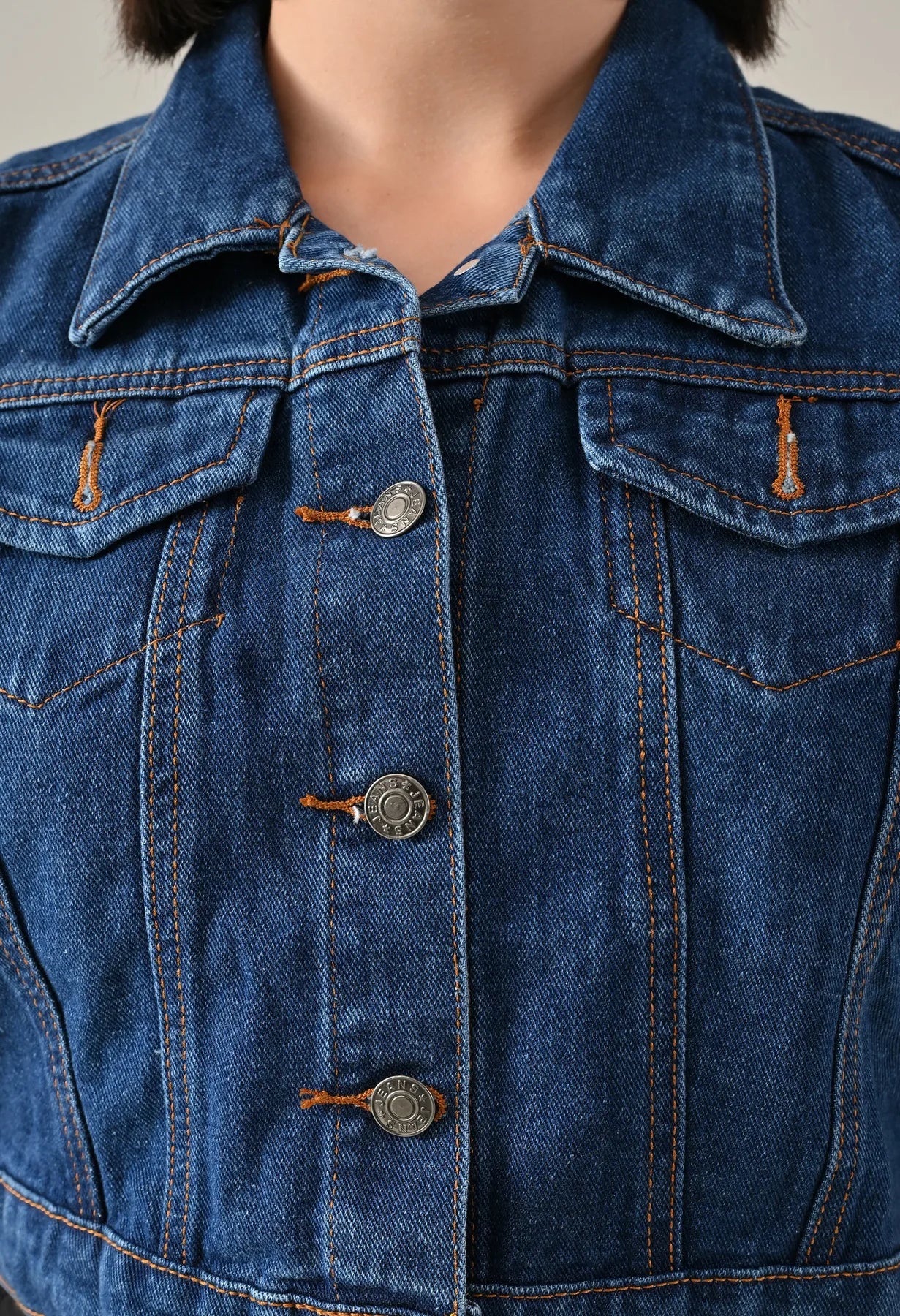 Fray Denim Vest Jacket