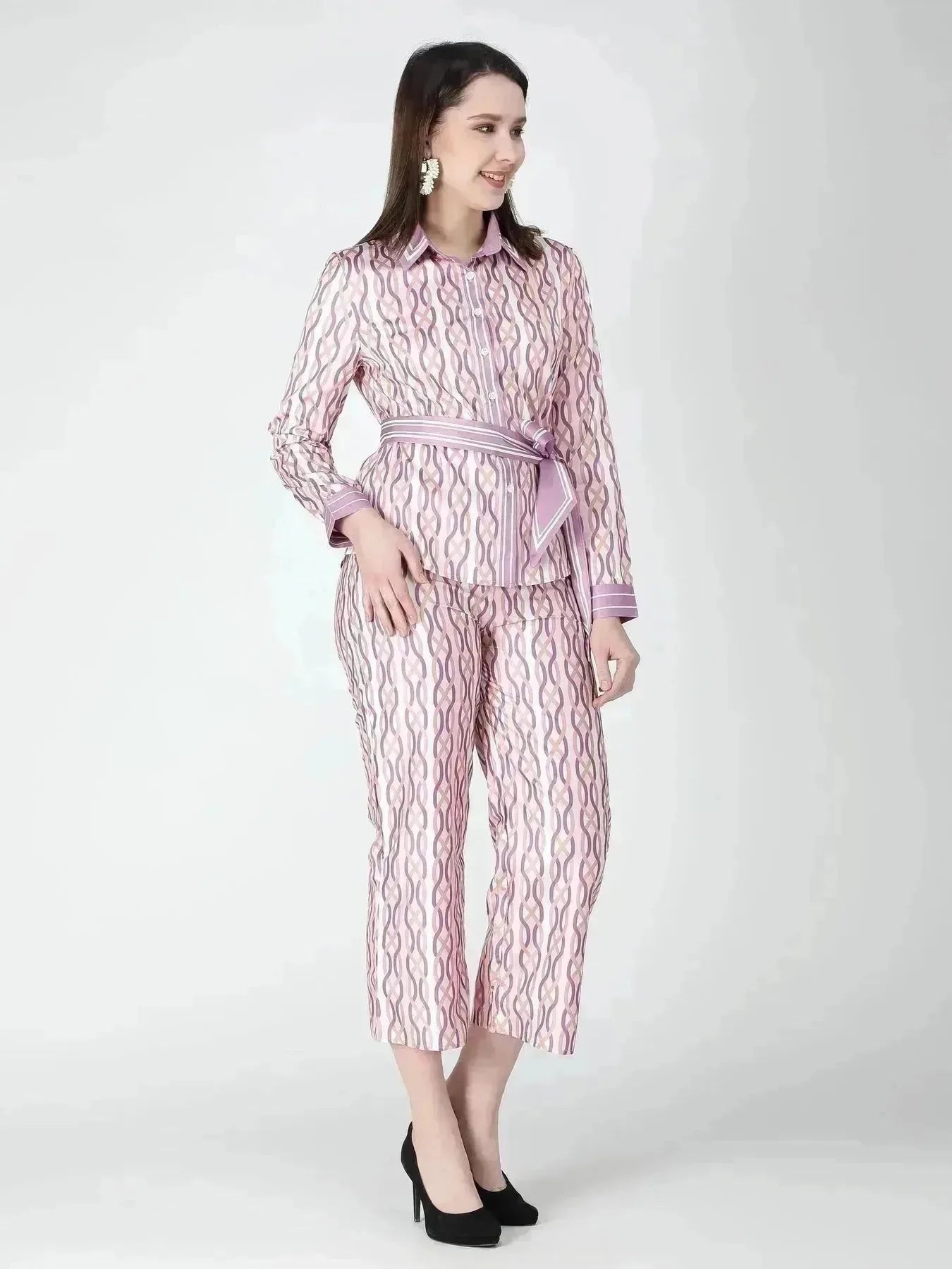 Chain Print Two-Piece Set