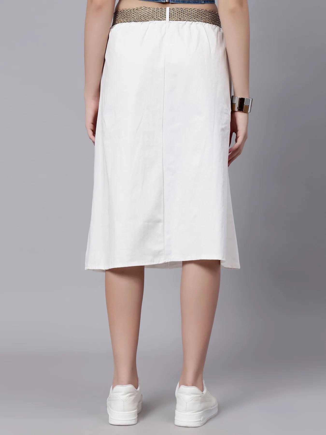 Classic Cotton Midi Skirt