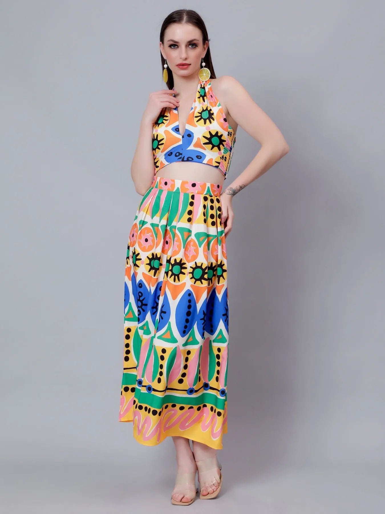 Tropical Skirt and Top Set