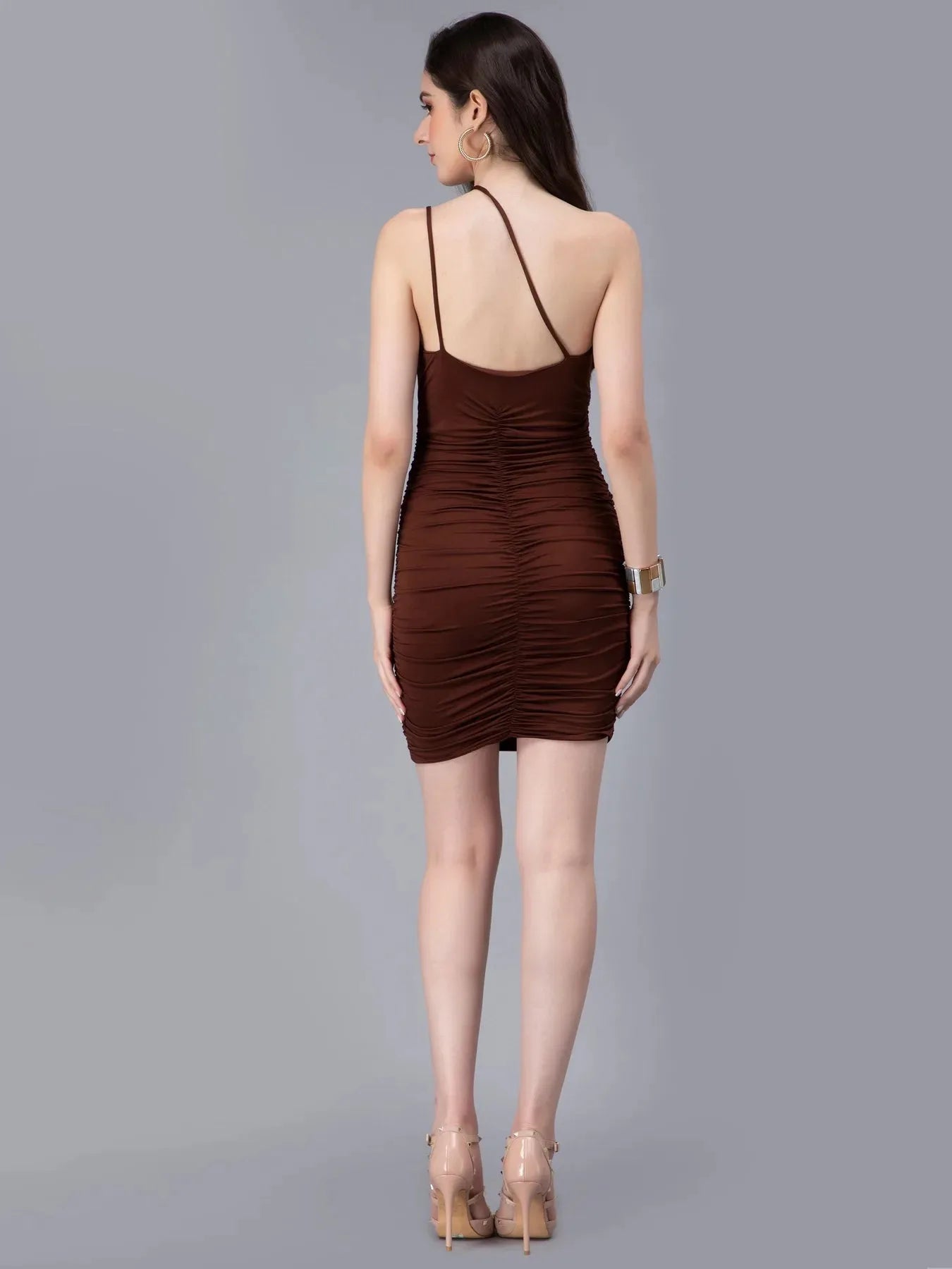 Strappy Dress With Ruching