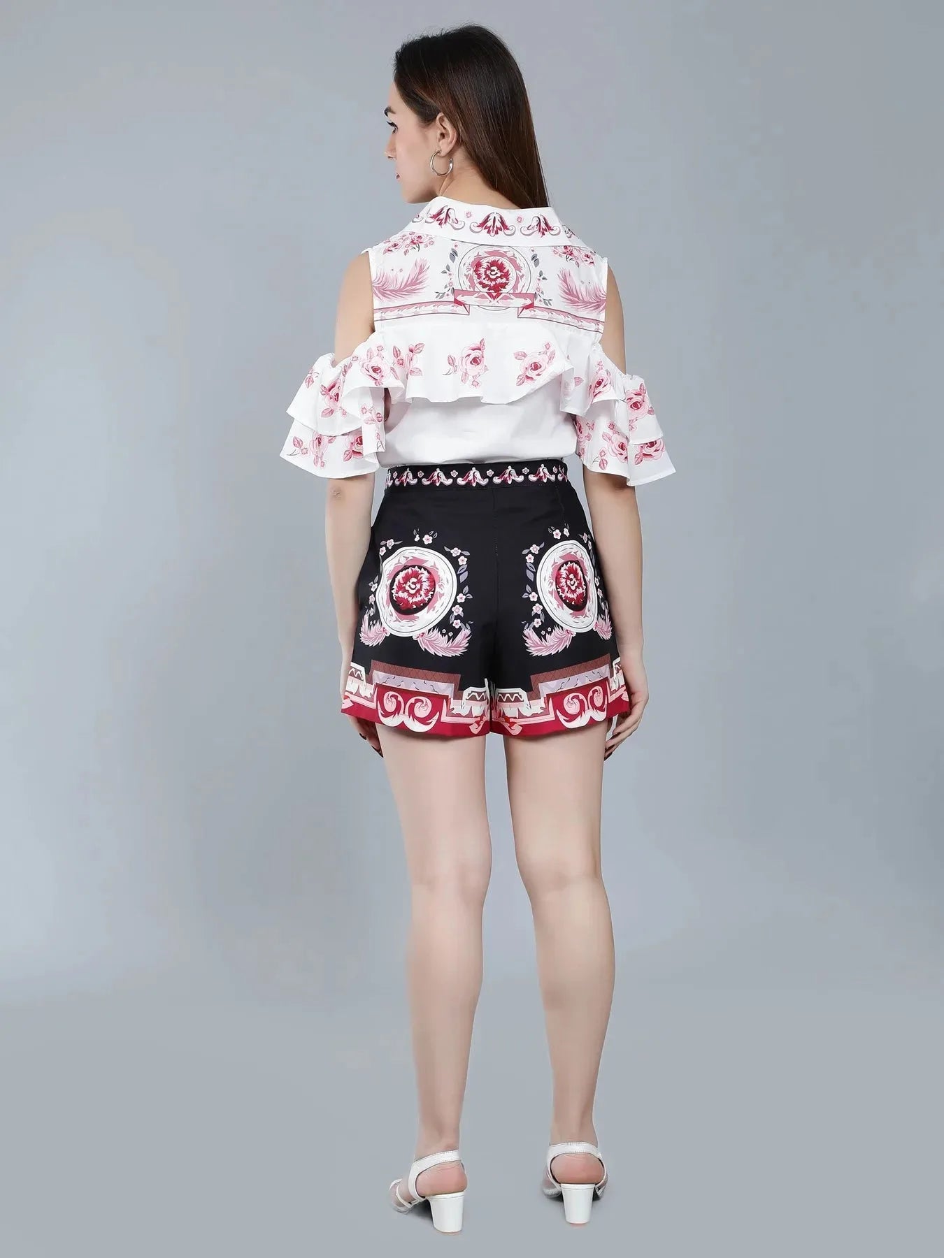 Vintage Print Two-Piece Set