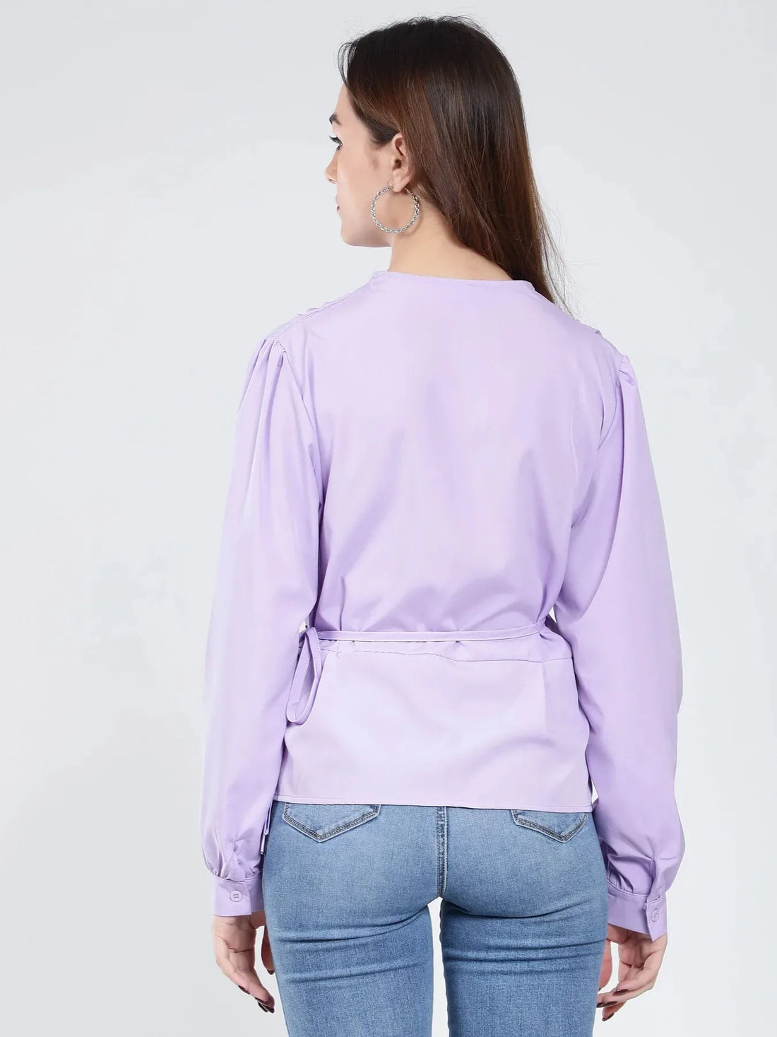 Front Overlap Top with Tie Ups