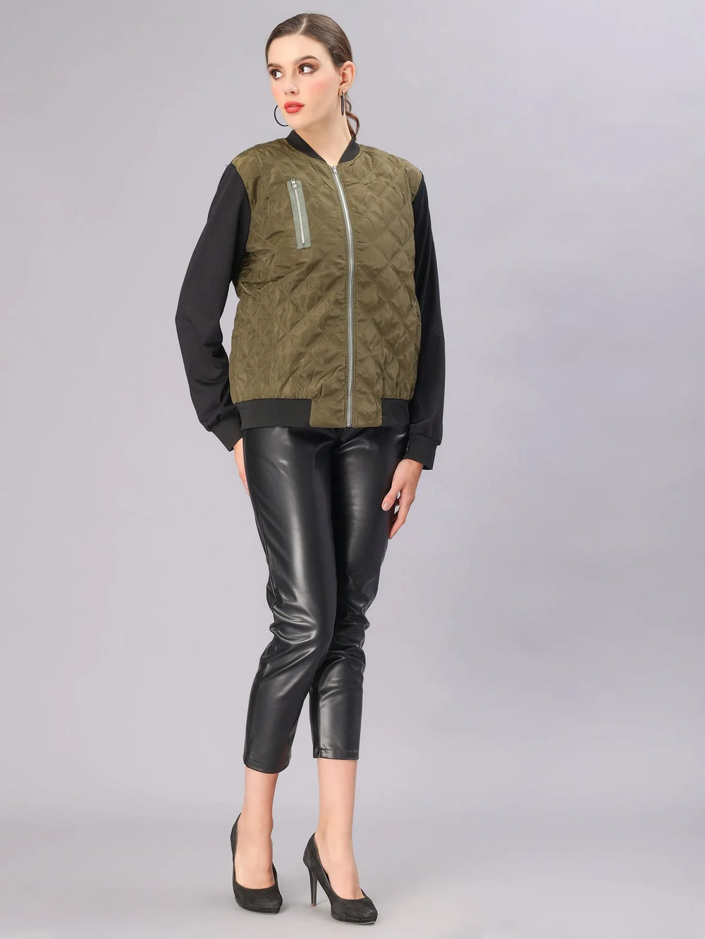 Zipper Bomber Jacket