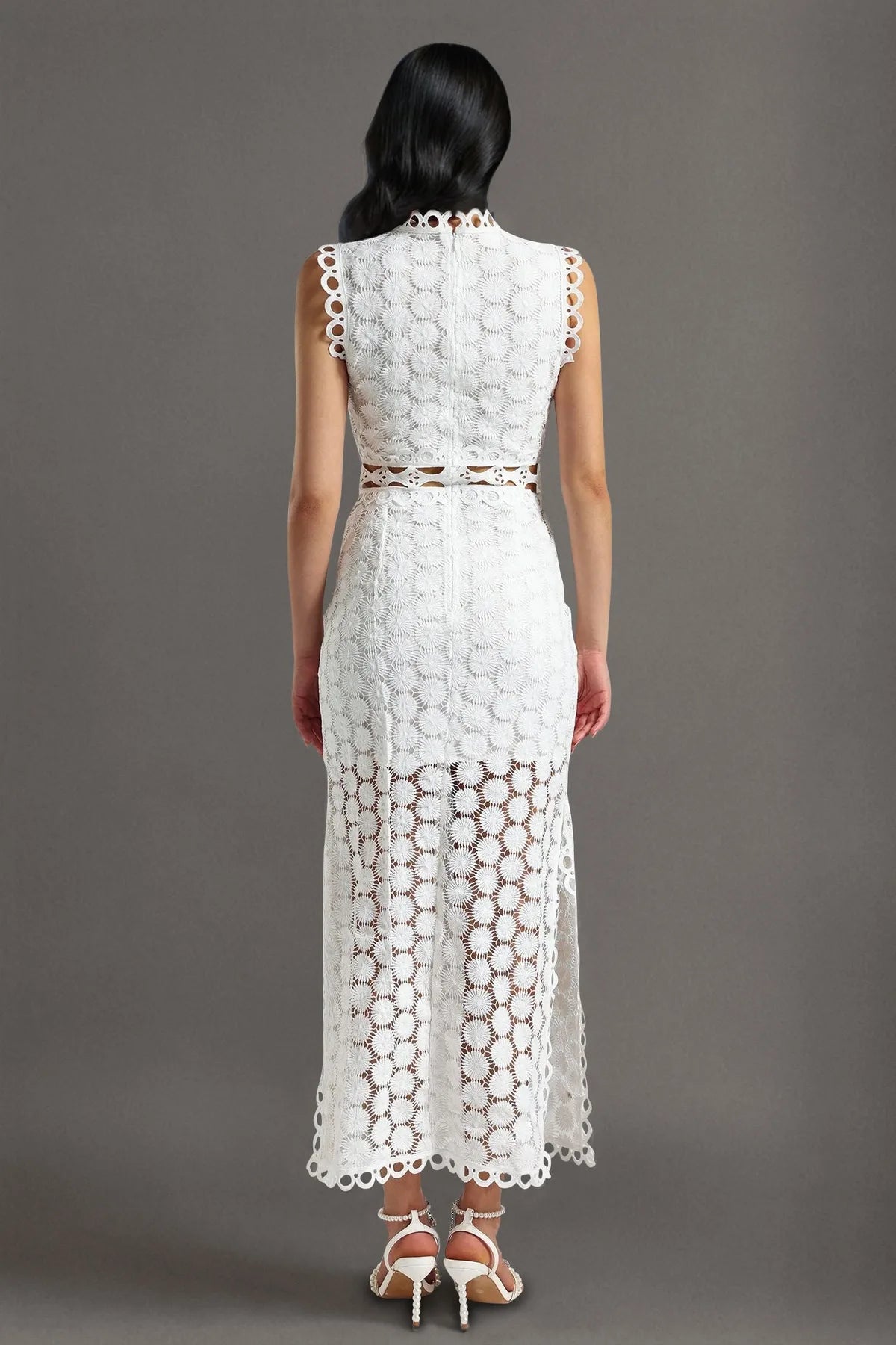 Lace Sleeveless Maxi Dress