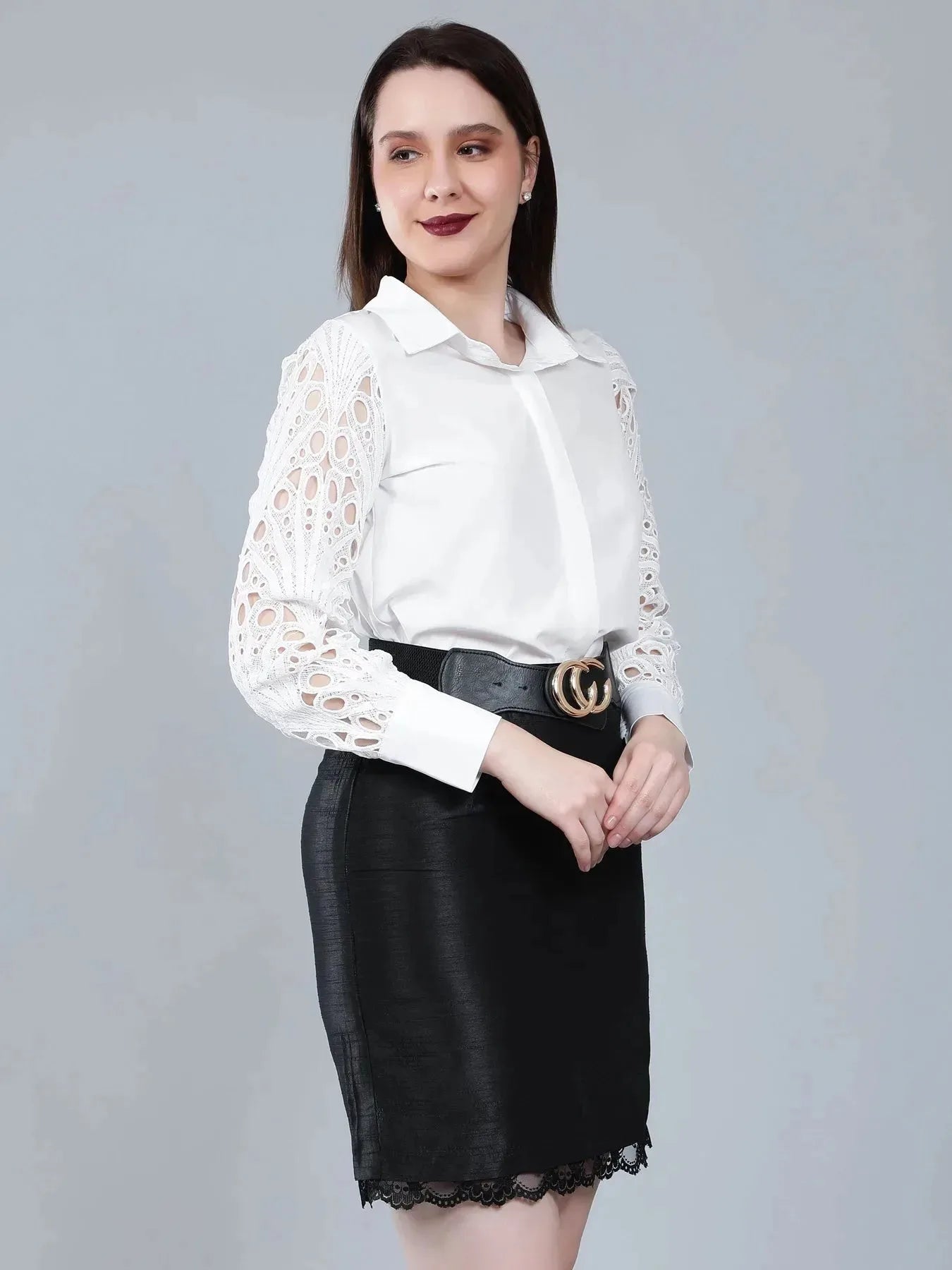 Lace Sleeves Shirt