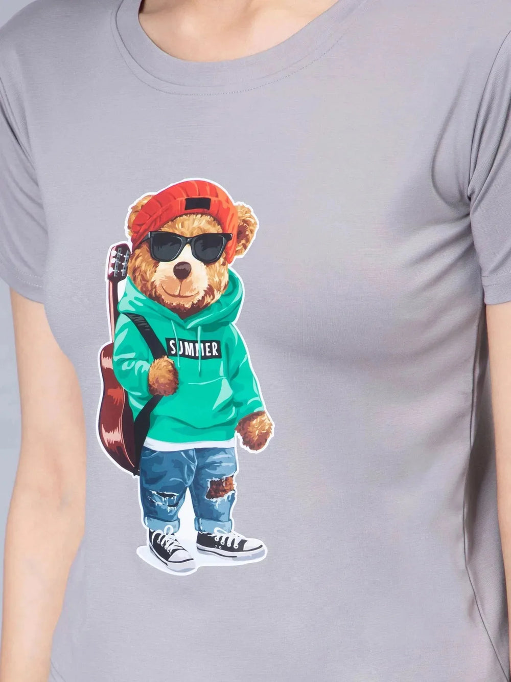 Rockstar Bear Print T-Shirt