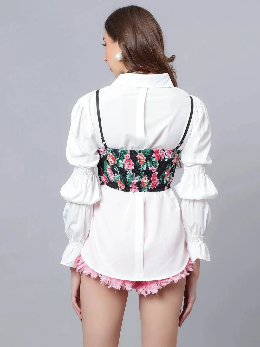 Floral Cami and Shirt Set