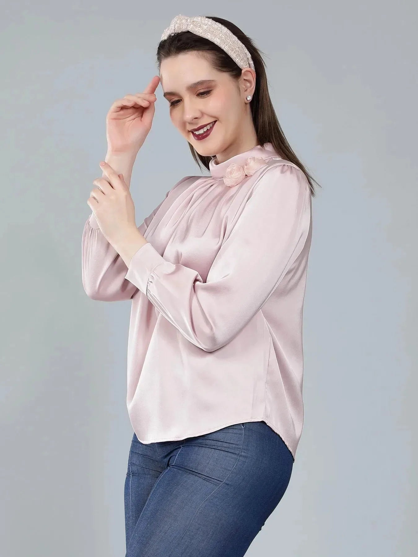 Mandarin Collar Blouse